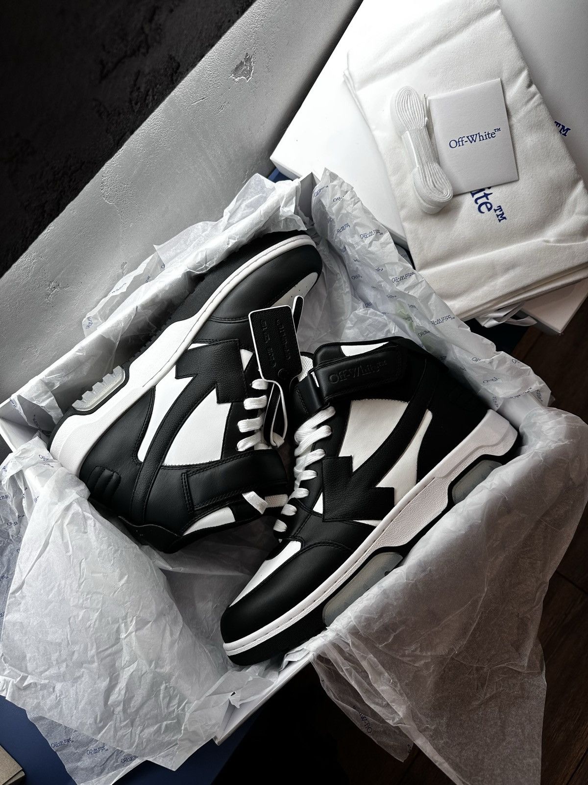 Off-White Off-White Out Of Office High Top Sneakers Size US 10 / EU 43 - 1 Thumbnail