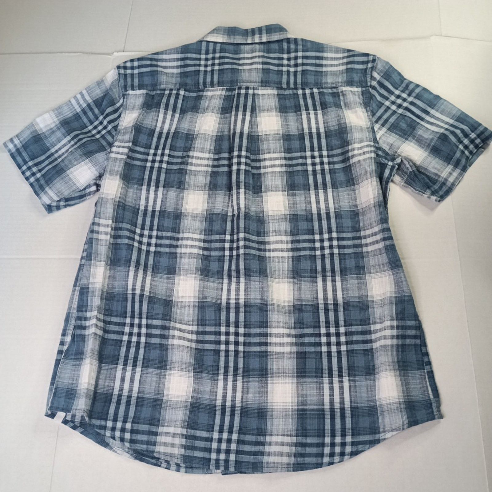 Chaps Chaps Seacoast Wash Chambray Woven Shirt Men's L Blue Plaid Size US L / EU 52-54 / 3 - 7 Thumbnail