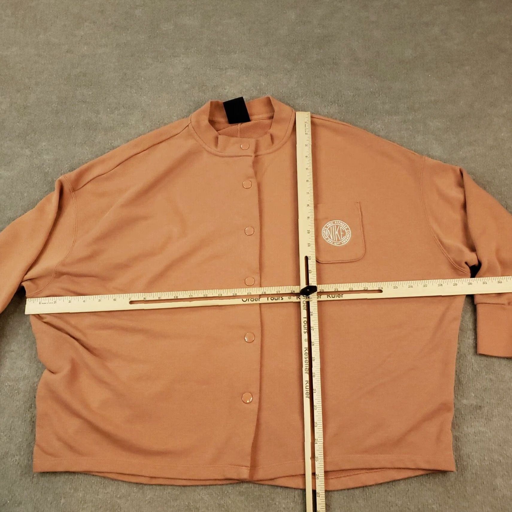 Nike Nike Cardigan Sweater Womens Large Orange Cardigan Nike Women Large Orange Sweater Size L / US 10 / IT 46 - 2 Thumbnail