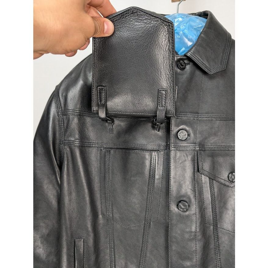 Louis Vuitton o1rshd1 Chain Leather Trucker Jacket in Black Size US M / EU 48-50 / 2 - 9 Thumbnail