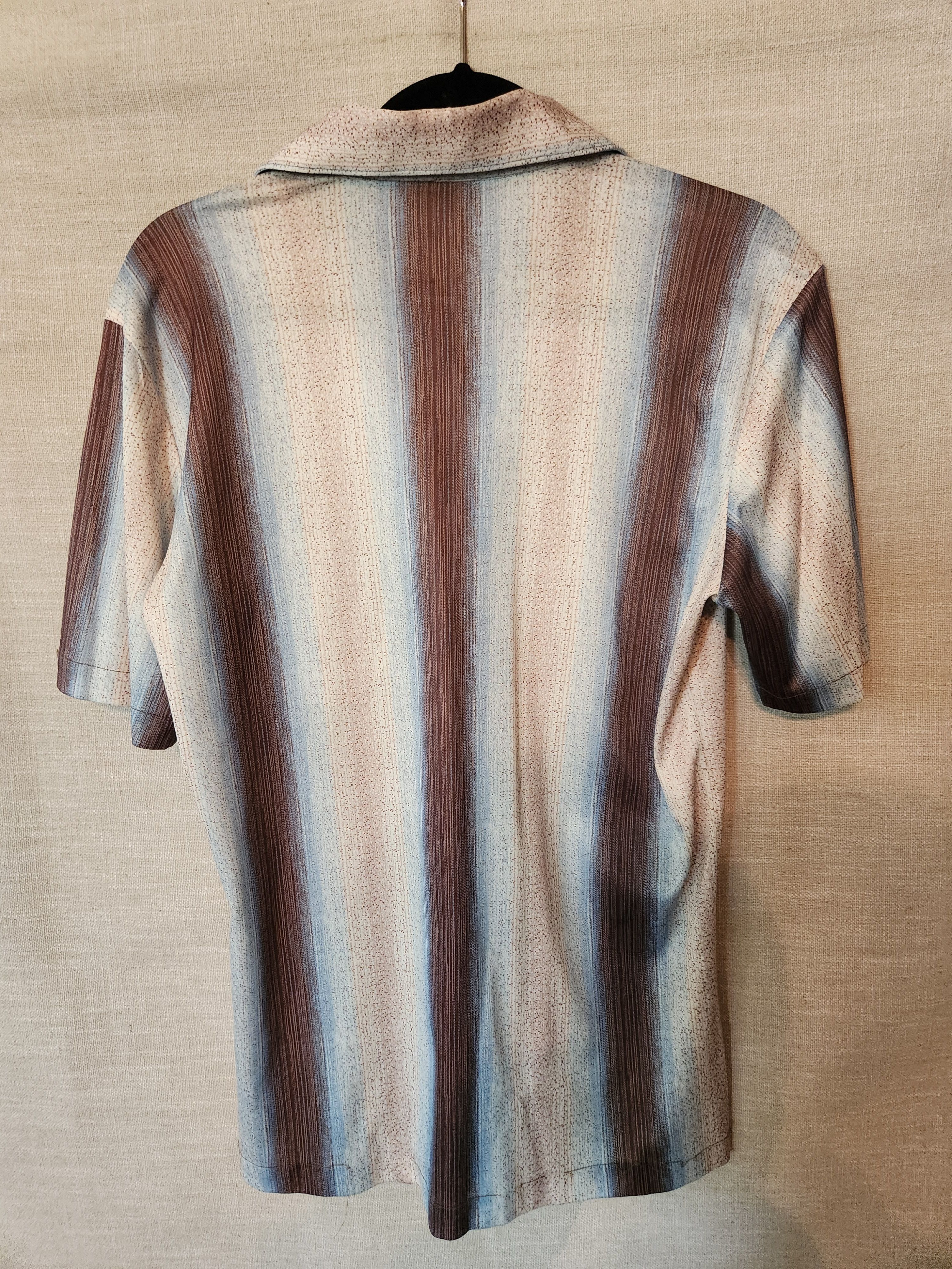 Other Vintage 60's Bold Striped Mod Button Front Shirt Size US M / EU 48-50 / 2 - 2 Thumbnail