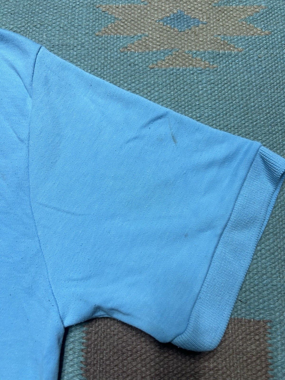 Vintage Vintage 80s polo shirt light blue soft poly cotton medium Size US M / EU 48-50 / 2 - 5 Thumbnail