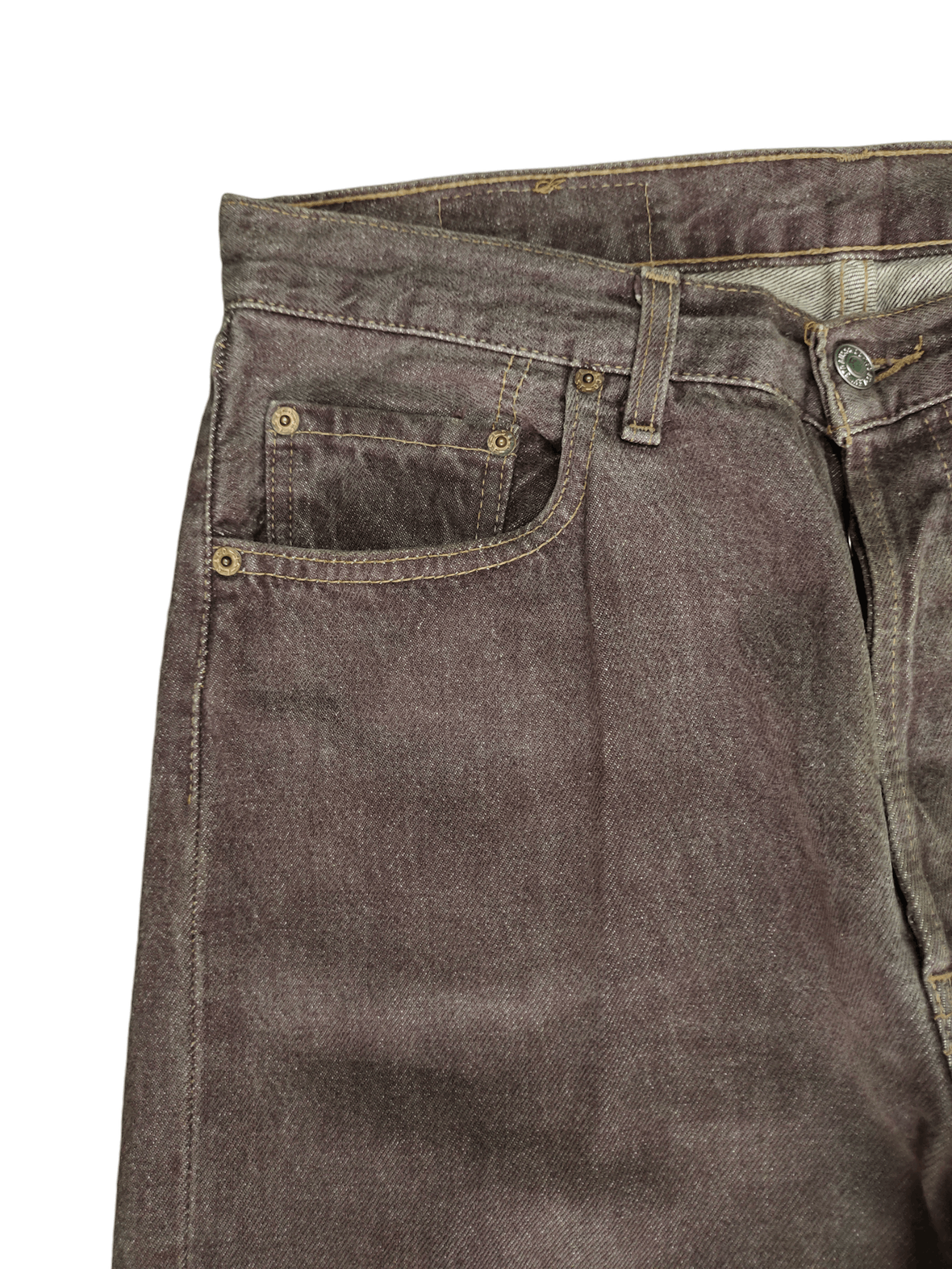 Levi's Vintage Clothing Vintage 90s Levis 501 Brown Distress Denim Jeans Size US 32 / EU 48 - 4 Thumbnail