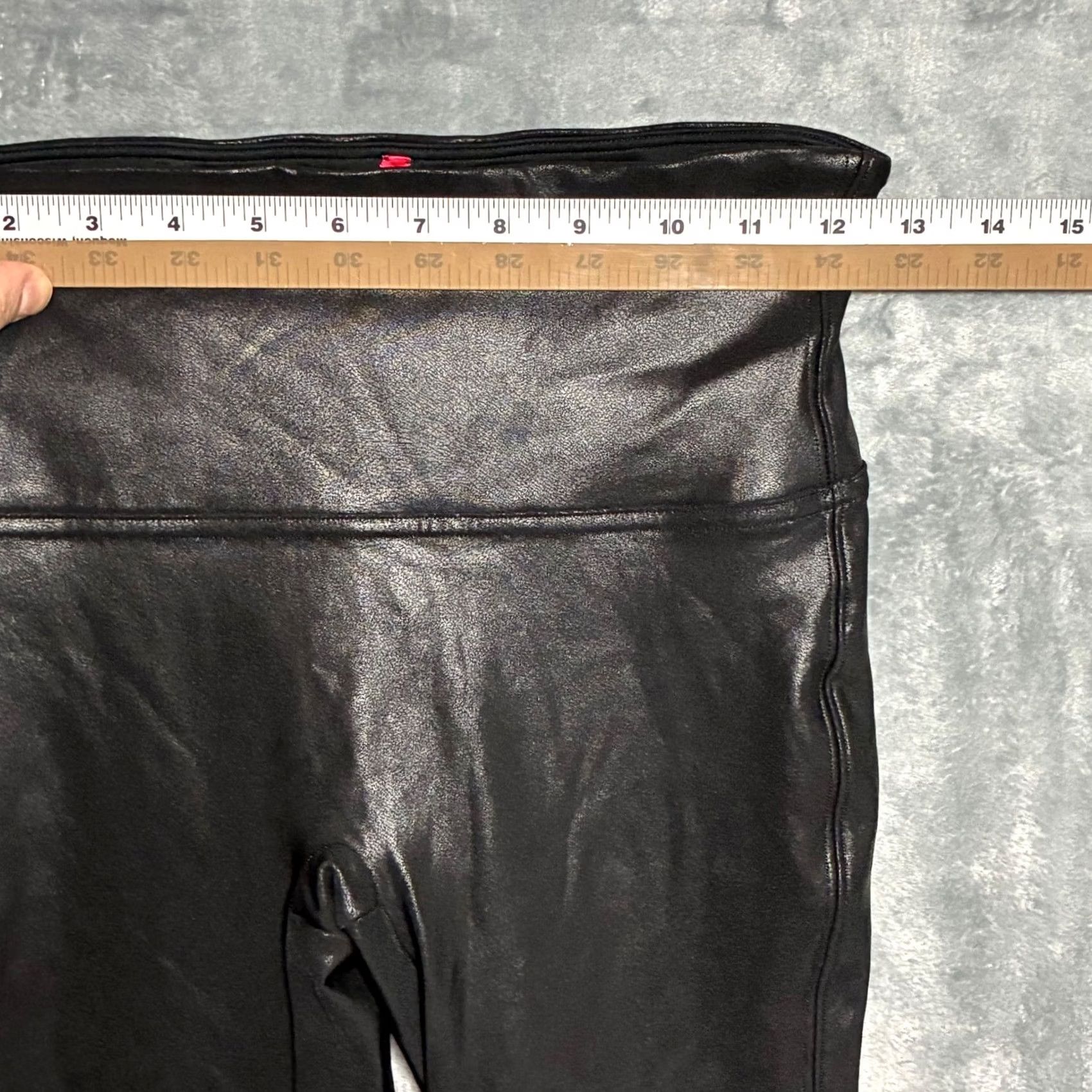 Spanx EUC SPANX Faux Leather Shine Leggings High Waist Black Women's M Size 32" / US 10 / IT 46 - 7 Thumbnail