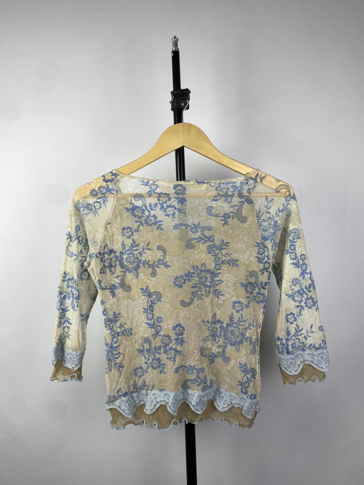 Designer × Japanese Brand × Vintage Save The Queen Jean Paul Gaultier Style Mesh Blouses Size L / US 10 / IT 46 - 3 Thumbnail