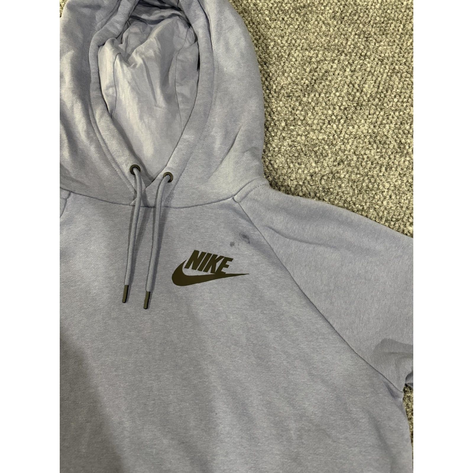 Nike Nike Hoodie Women's Large Blue Pullover Swoosh Logo Fleece Sweatshirt Athletic Size L / US 10 / IT 46 - 5 Thumbnail