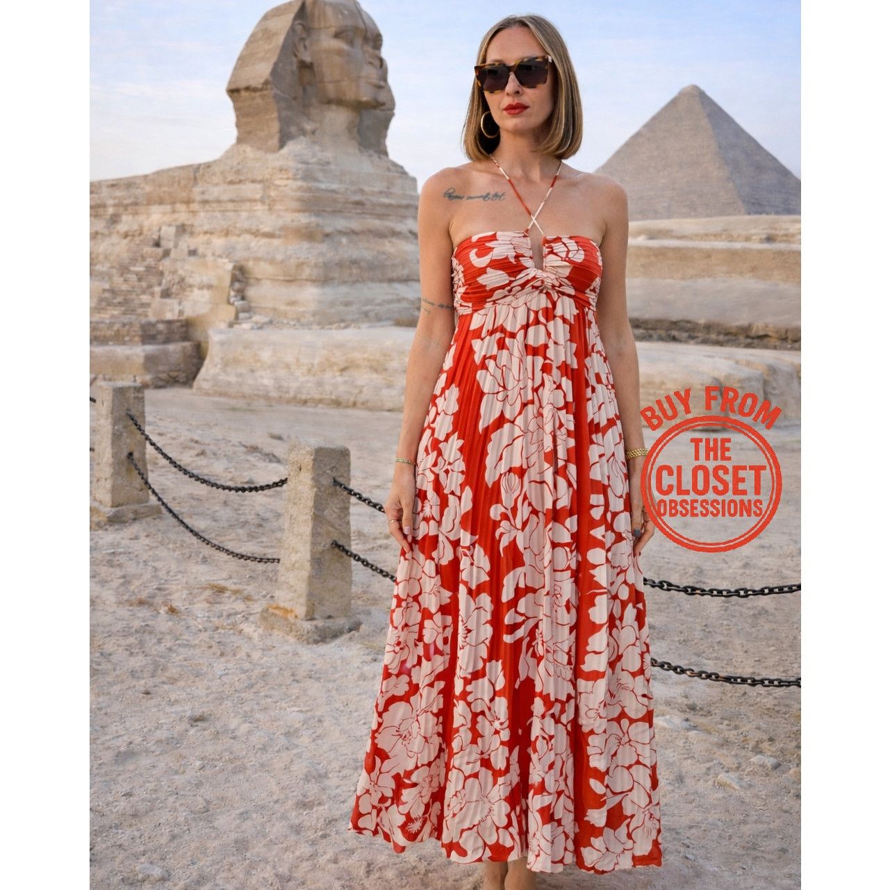 Mango MANGO Floral Halter Maxi Dress Destination Wedding Resort Size S / US 4 / IT 40 - 9 Thumbnail