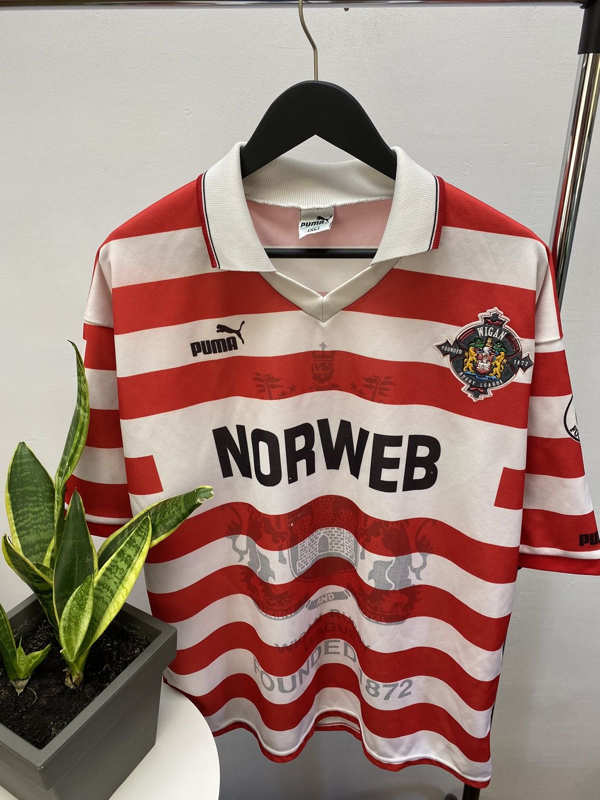 Puma × Vintage WIGAN RUGBY LEAGUE 1995 1996 HOME SHIRT JERSEY CENTENARY Size US XL / EU 56 / 4 - 5 Thumbnail