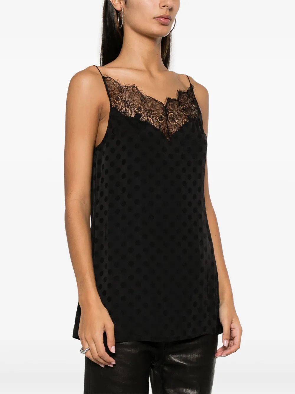 Givenchy o1w1db10325 Lace Top in Black Size XS / US 0-2 / IT 36-38 - 2 Thumbnail