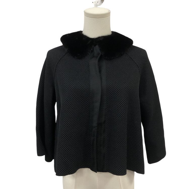 Louis Vuitton Louis Vuitton Mink Fur Collar Knit Jacket Size M Size M / US 6-8 / IT 42-44 - 1 Thumbnail