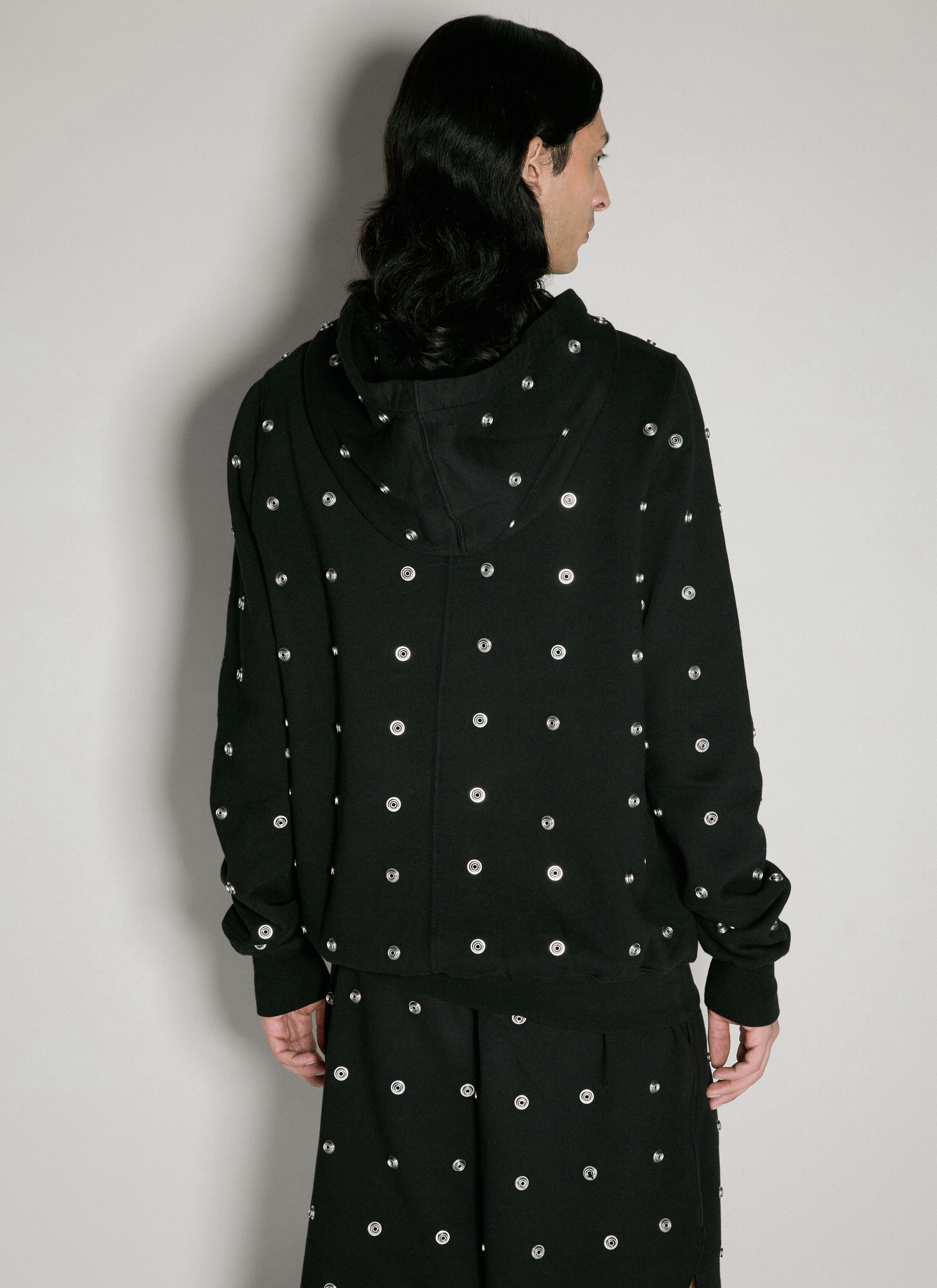 Rick Owens Drkshdw Granbury Organic Fleece Press Stud Button Hoodie SS24 Lido Size US S / EU 44-46 / 1 - 18 Thumbnail