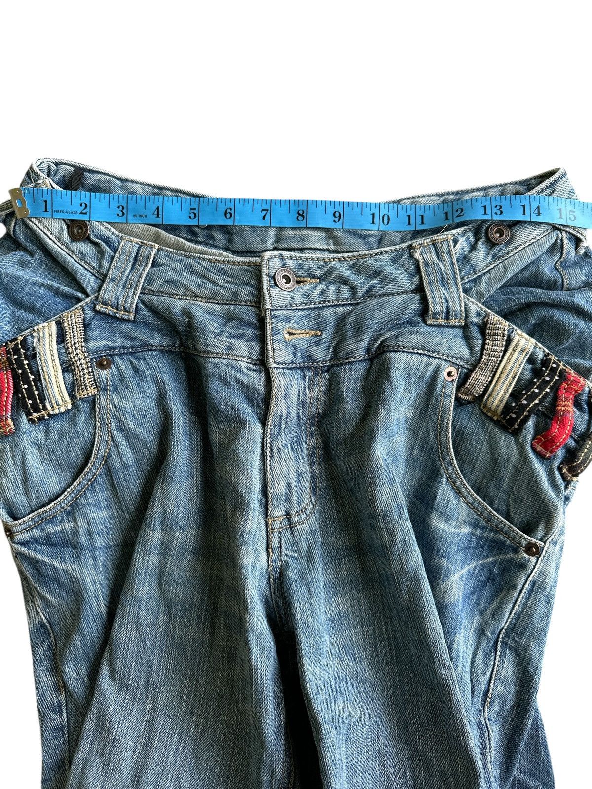 Kapital Double Waist Denim Blue Washed . Size US 30 / EU 46 - 4 Thumbnail