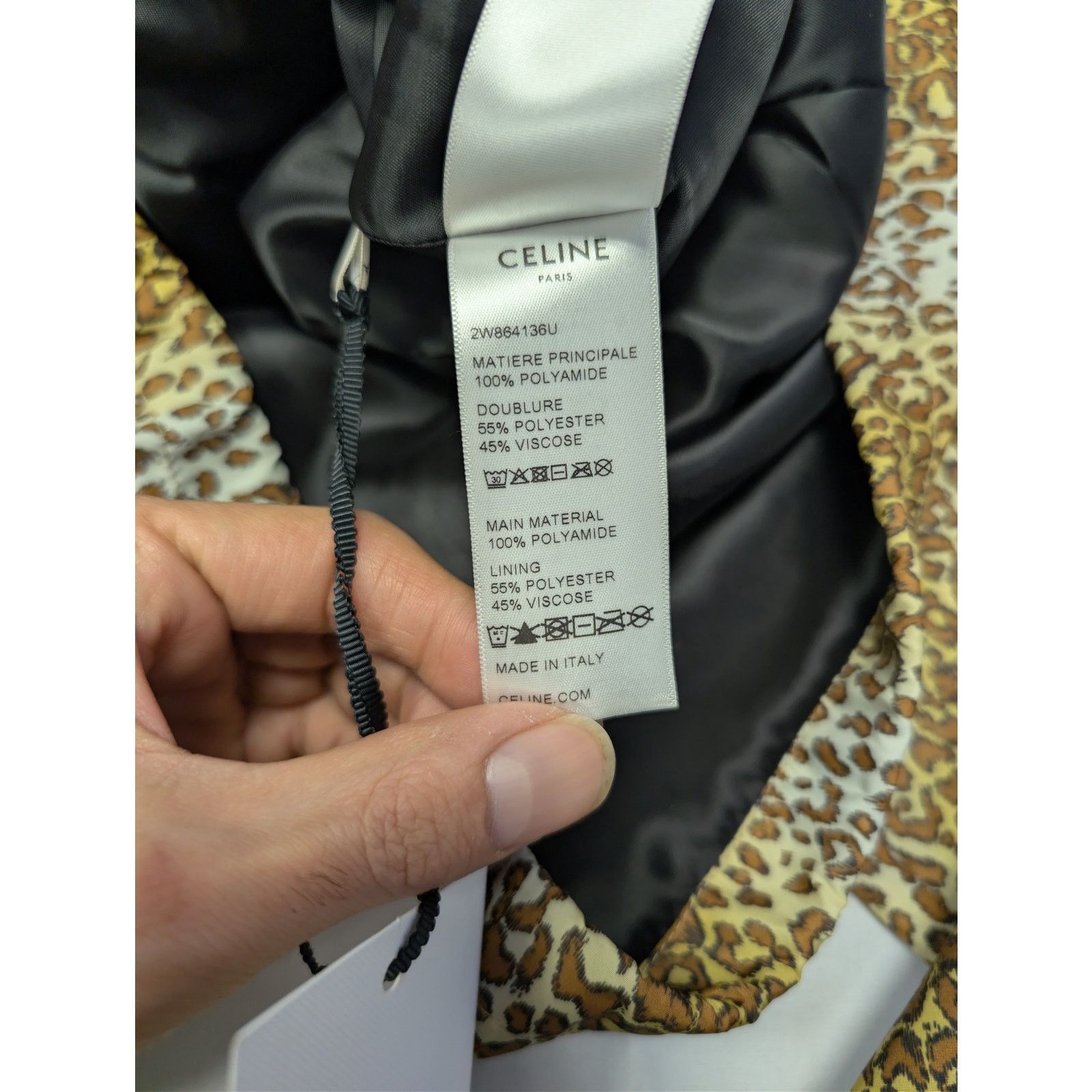 Celine o1rshd1 Leopard Print Nylon Coach Button Up Shirt in Multi Size US S / EU 44-46 / 1 - 18 Thumbnail