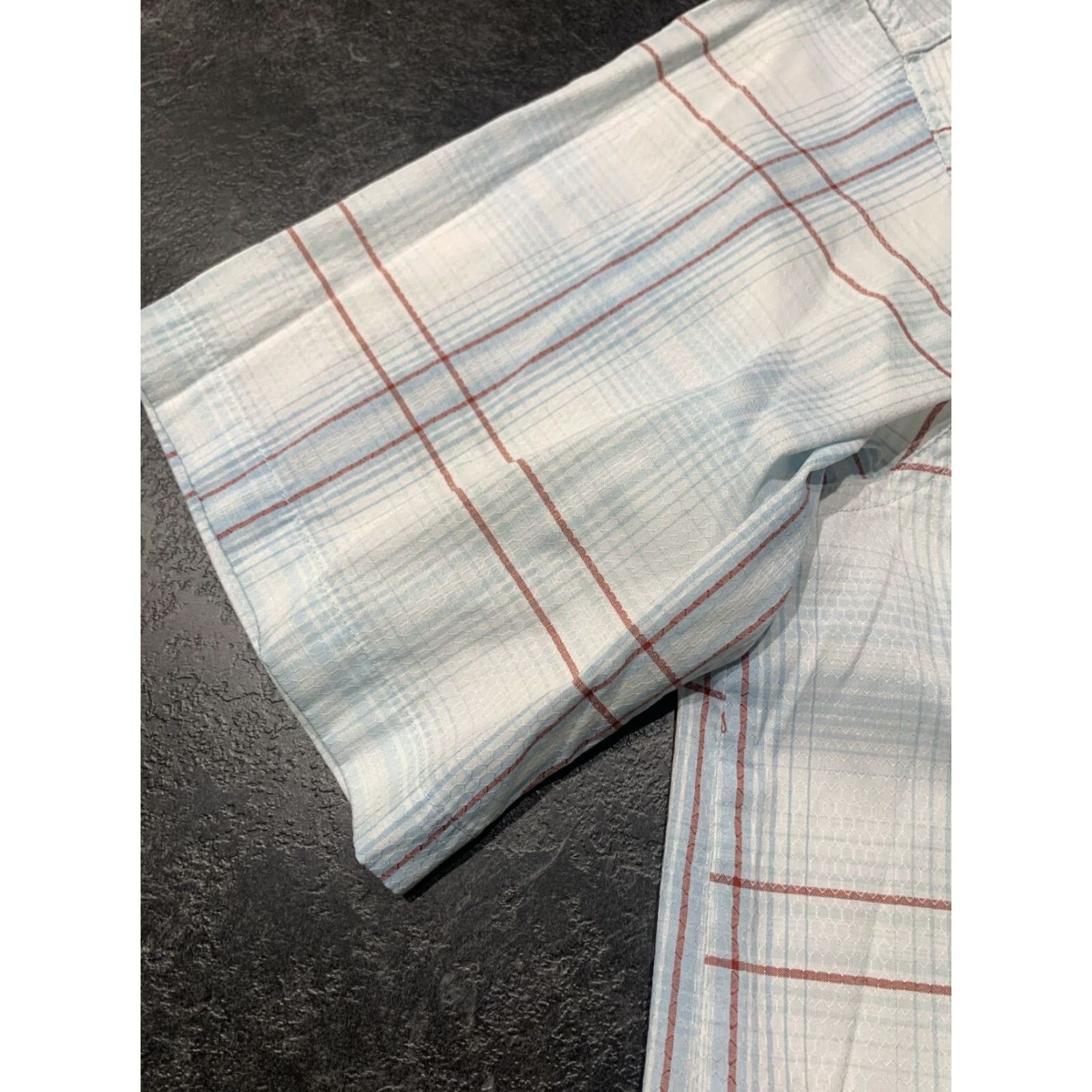 Habitat Habit Men’s Short Sleeve Shirt M White Blue UV Protection Vented Lightweight Fish Pattern Size US M / EU 48-50 / 2 - 5 Thumbnail