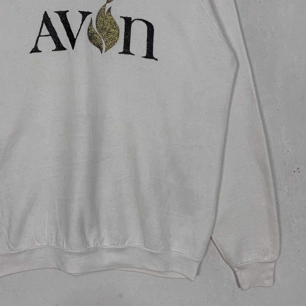 Vintage Vintage Fruit Of The Loom Avon Big Logo Flame sweatshirt Size M / US 6-8 / IT 42-44 - 4 Thumbnail