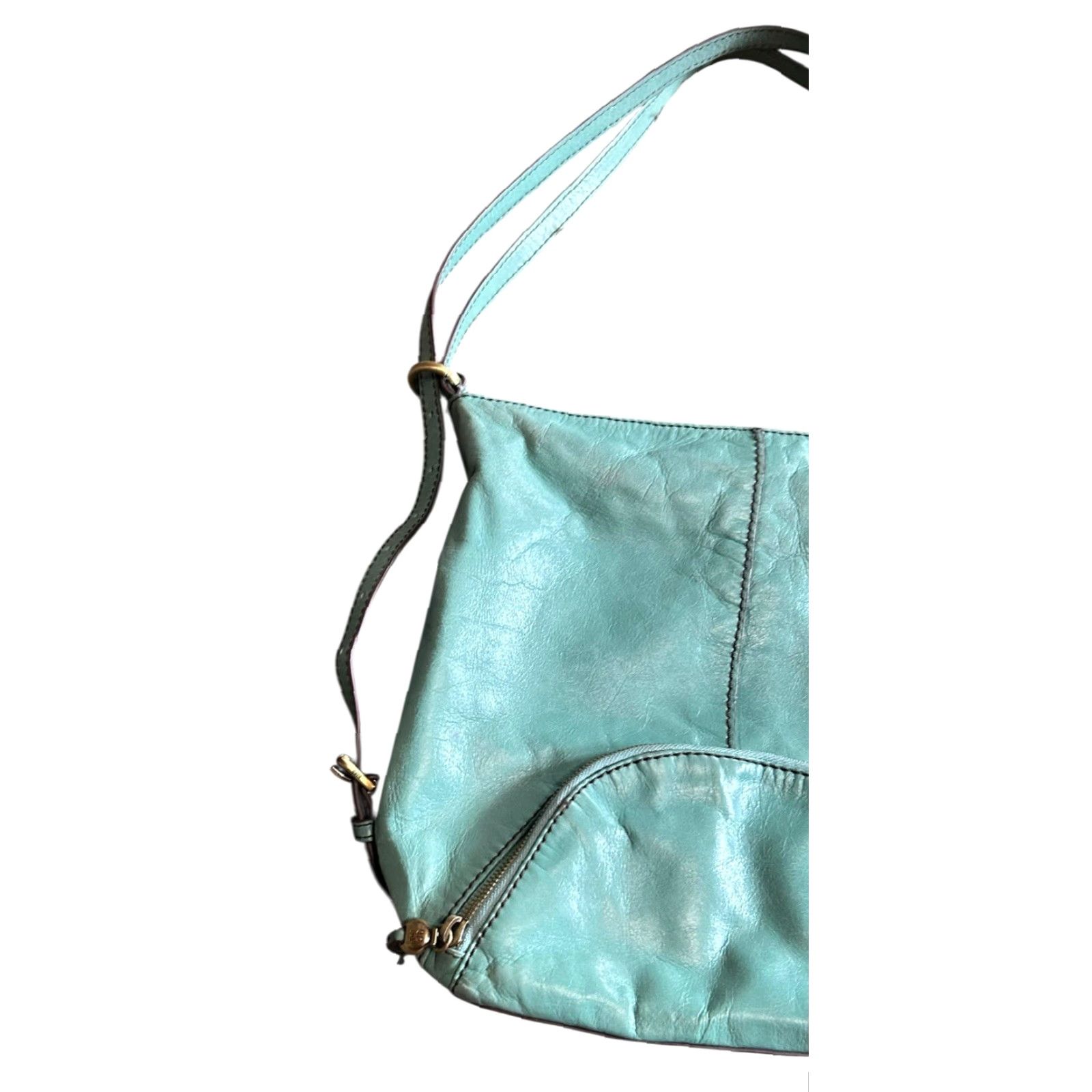 Vintage VINTAGE Hobo Merrin Handbag Sea Foam Green Women's Purse Shoulder Hand Bag W/ Dust Bag Size ONE SIZE - 5 Thumbnail