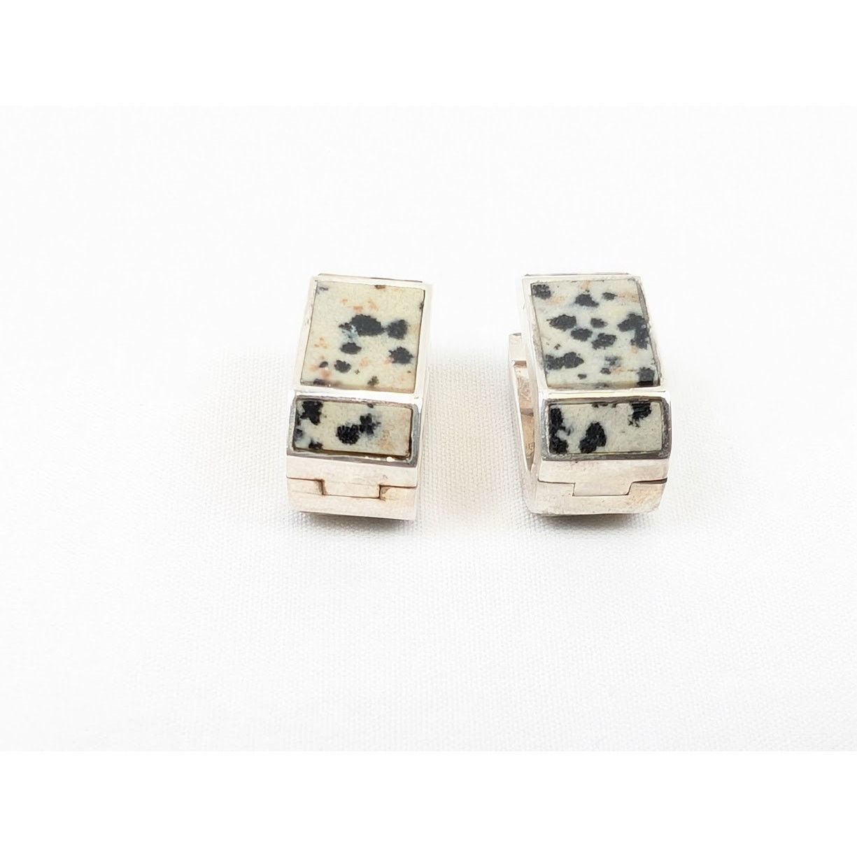 Bottega Veneta o1rshd1 Size: OS / Sterling Dalmatian Earrings in Silver Size ONE SIZE - 4 Thumbnail