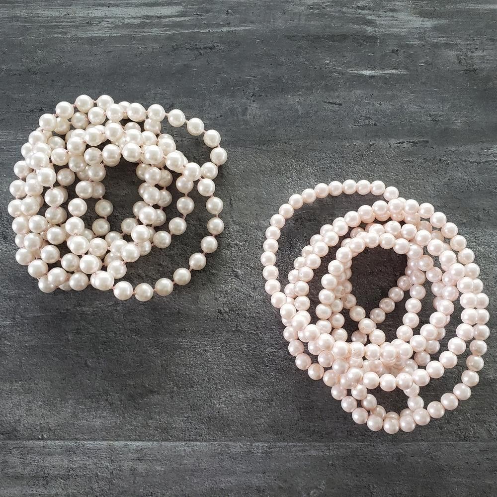 Designer Pink Classic Pearl Long Necklace Bundle Size ONE SIZE - 2 Thumbnail