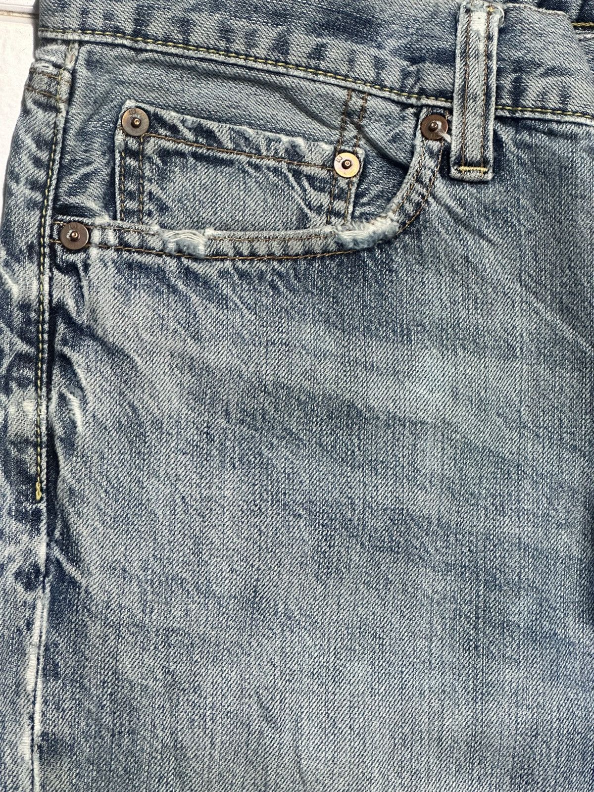 Uniqlo Vintage Uniqlo UJ Straight Leg Distressed Jeans with Faded Size US 36 / EU 52 - 5 Thumbnail