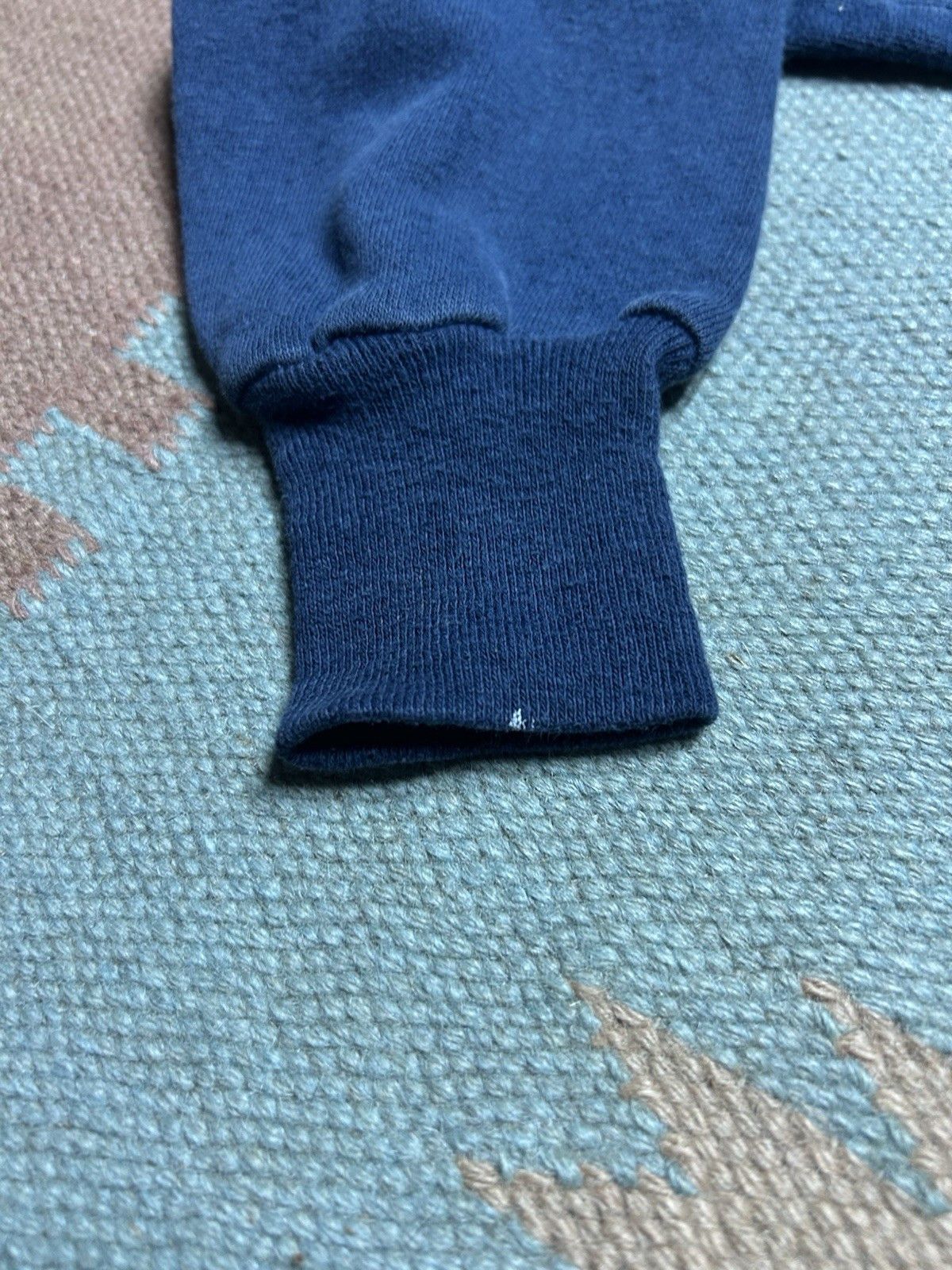 Vintage Vintage 70s hoodie sweatshirt gussets navy blue Sears XL Size US XL / EU 56 / 4 - 6 Thumbnail