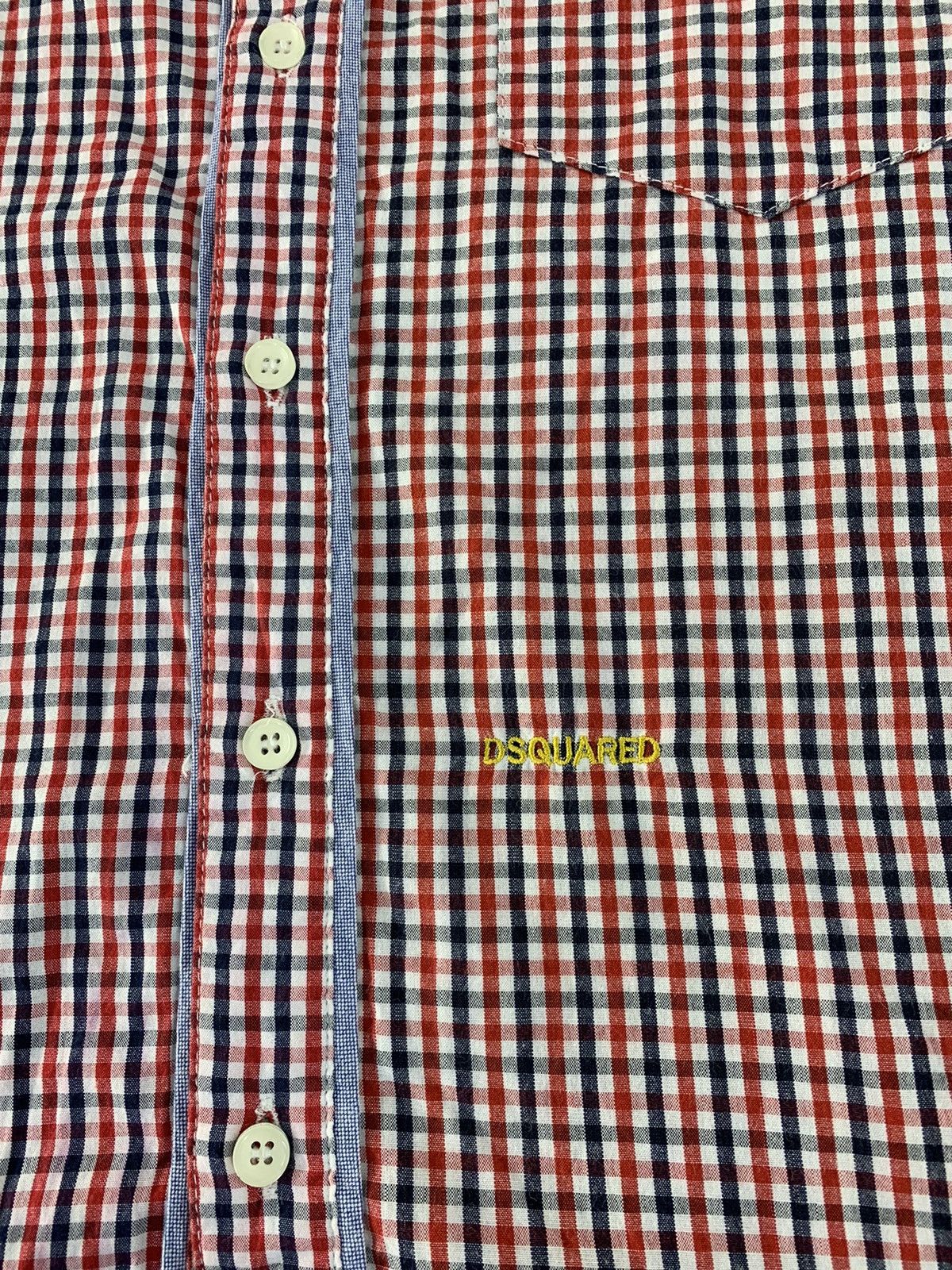 Dsquared2 Dsquared2 Gingham Longsleeve Button Up Single Pocket Unisex Size US S / EU 44-46 / 1 - 3 Thumbnail