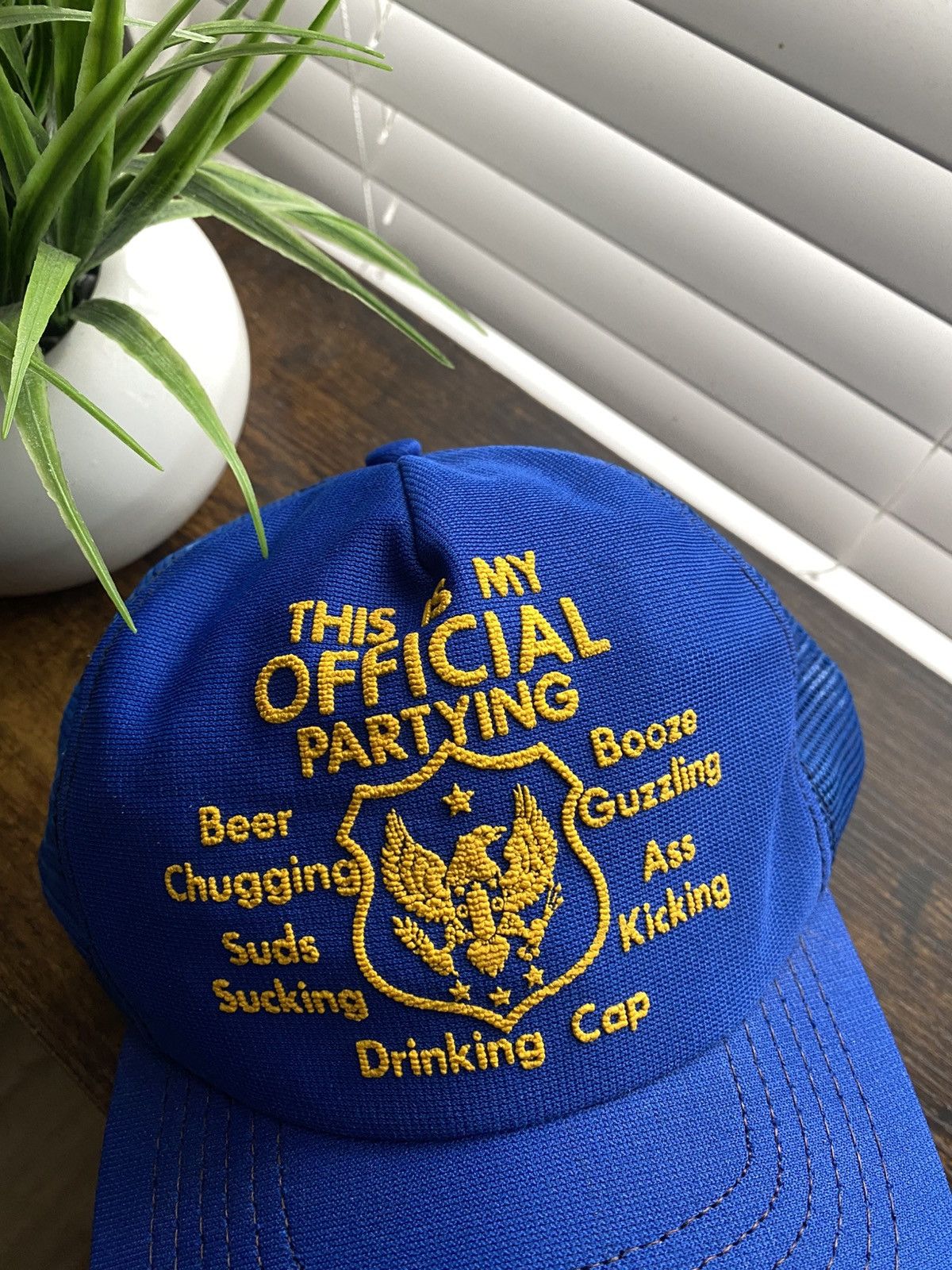 Vintage Vintage 80s Party Beer Drinking Trucker Hat Size ONE SIZE - 3 Thumbnail