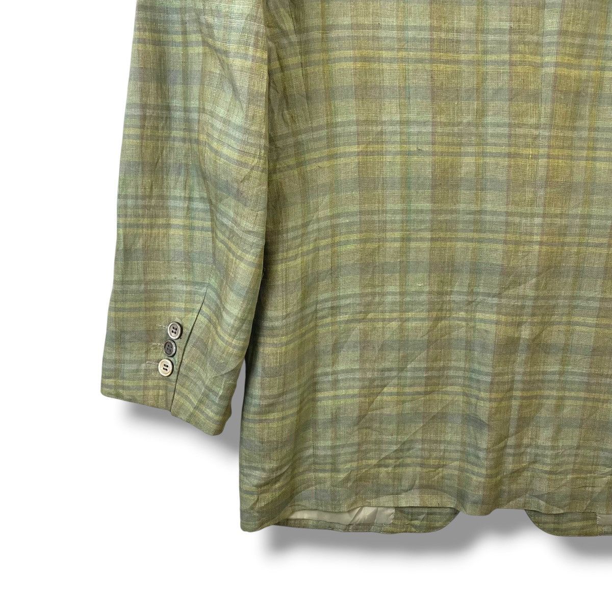 Lanvin LANVIN PARIS LINEN PLAID BLAZER MADE IN JAPAN Size US L / EU 52-54 / 3 - 8 Thumbnail