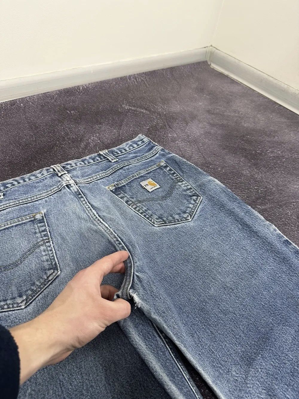 Carhartt Vintage Carhartt Flame Resistant USA Opium Faded Work Jeans Size US 38 / EU 54 - 7 Thumbnail