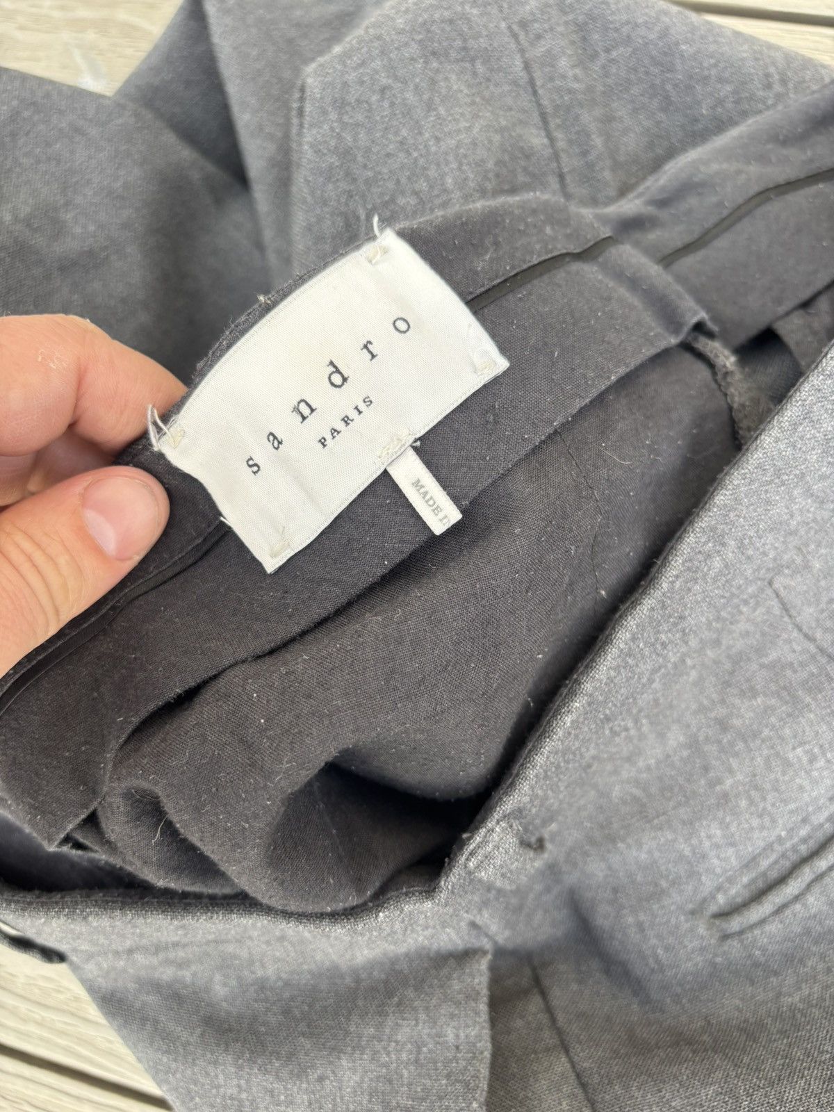 Sandro Sandro Men’s Gray Wool Dress Pants Size 40 Trousers 31/32 w Size 40R - 3 Thumbnail