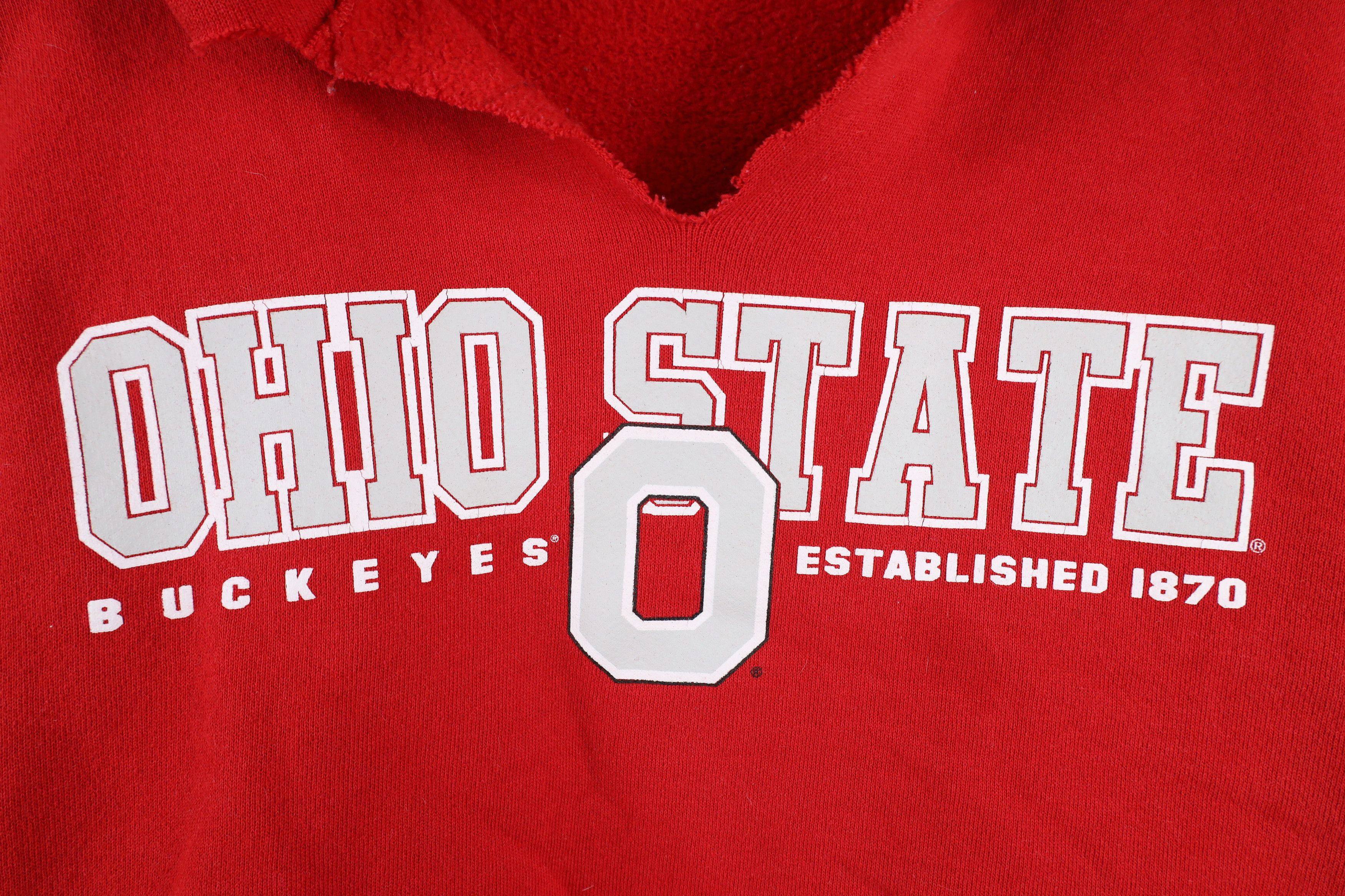 Russell Athletic × Vintage Vintage 90s Russell Athletic Ohio State University Hoodie Size US XL / EU 56 / 4 - 4 Thumbnail
