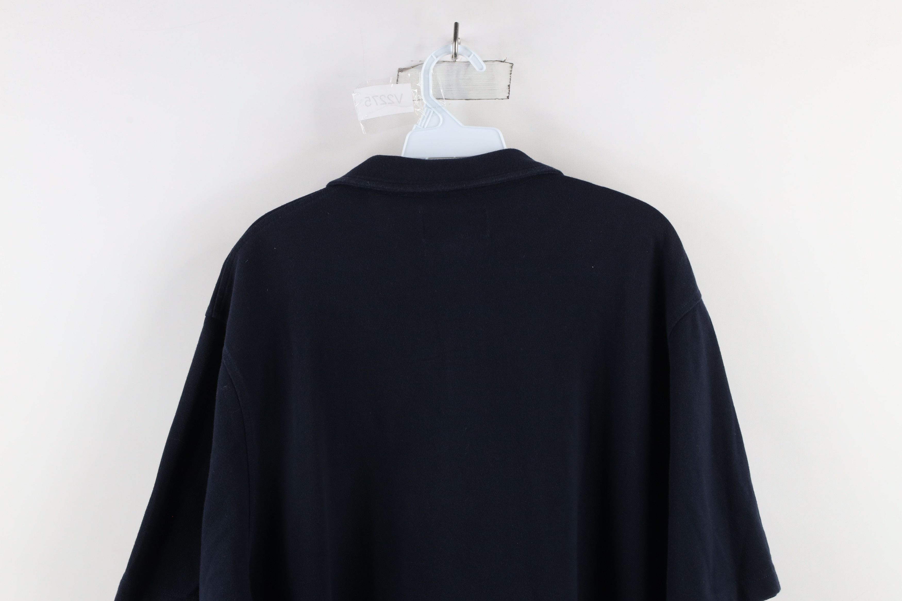 Eddie Bauer × Vintage Vintage 90s Eddie Bauer Collared Polo Shirt Navy Blue Size US XXL / EU 58 / 5 - 10 Thumbnail