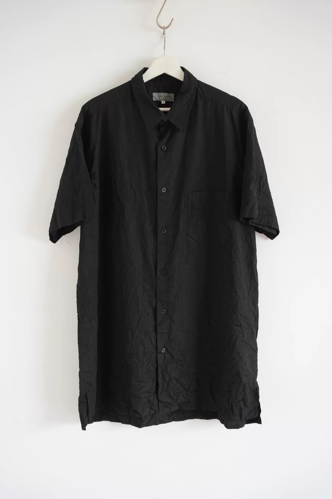 Yohji Yamamoto Yohji Yamamoto 22SS Pleated Loose SS Cotton Shirt Size US XL / EU 56 / 4 - 1 Thumbnail