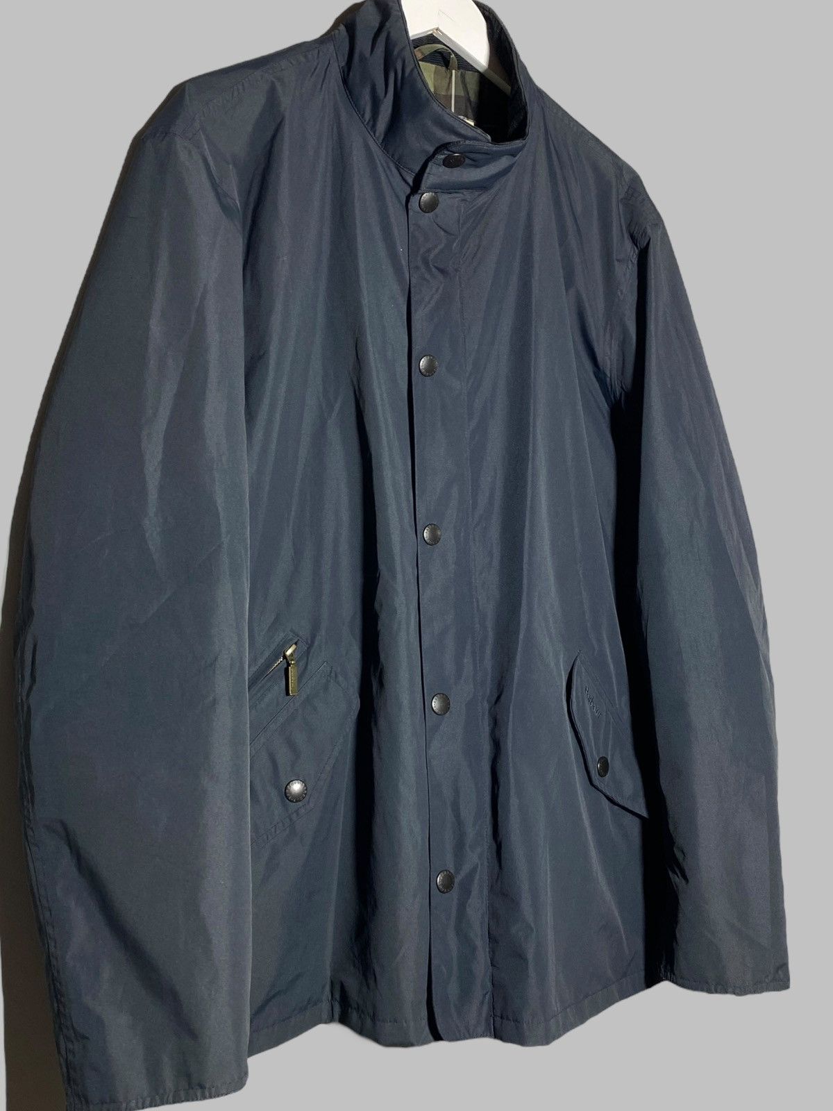 Barbour 🔥 BARBOUR INTL NAVY WINDBREAKER JACKET MOTO BRITISH ICON Size US XXL / EU 58 / 5 - 3 Thumbnail