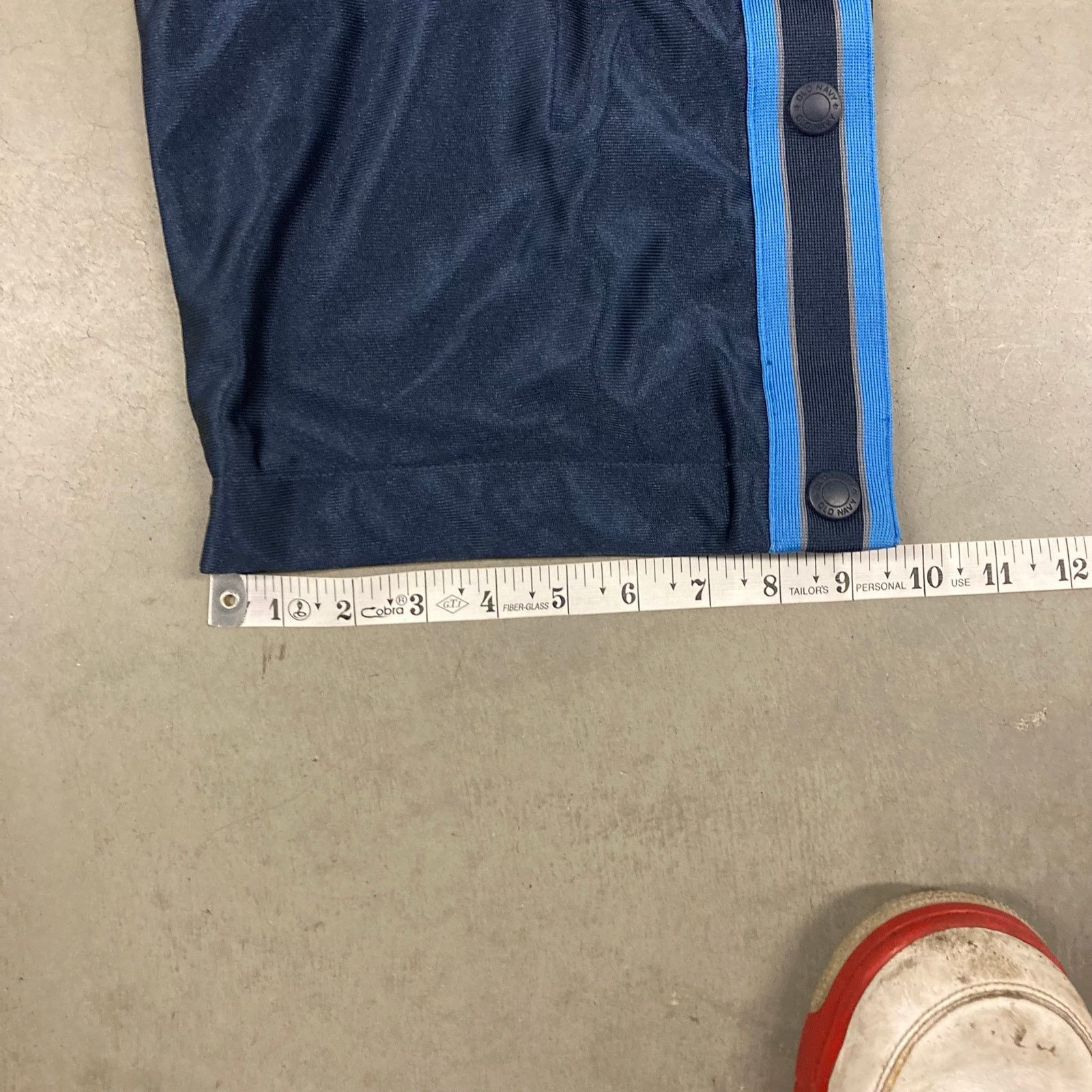 Old Navy Baggy Y2K striped snap on old navy track pants 33x30 Size US 33 - 3 Thumbnail