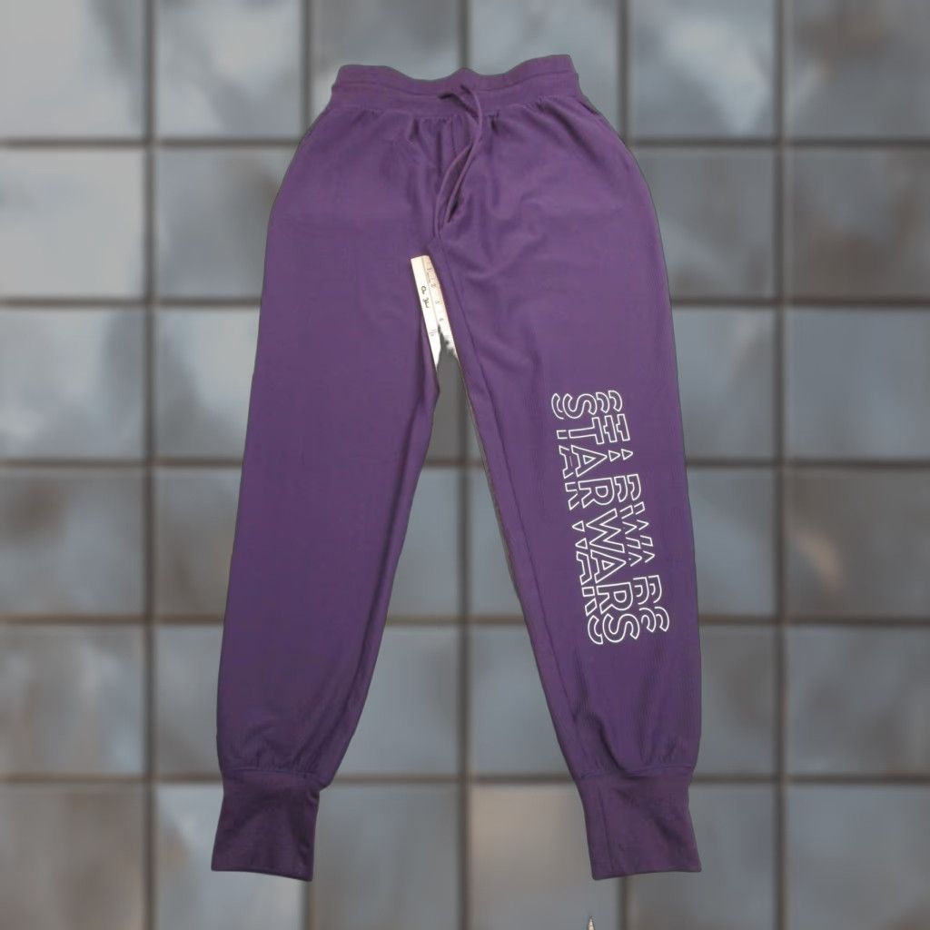 Disney Disney Star Wars Lounge Pants Mens Medium Purple Jogger 100% Cotton Graphic Size US 31 - 1 Thumbnail