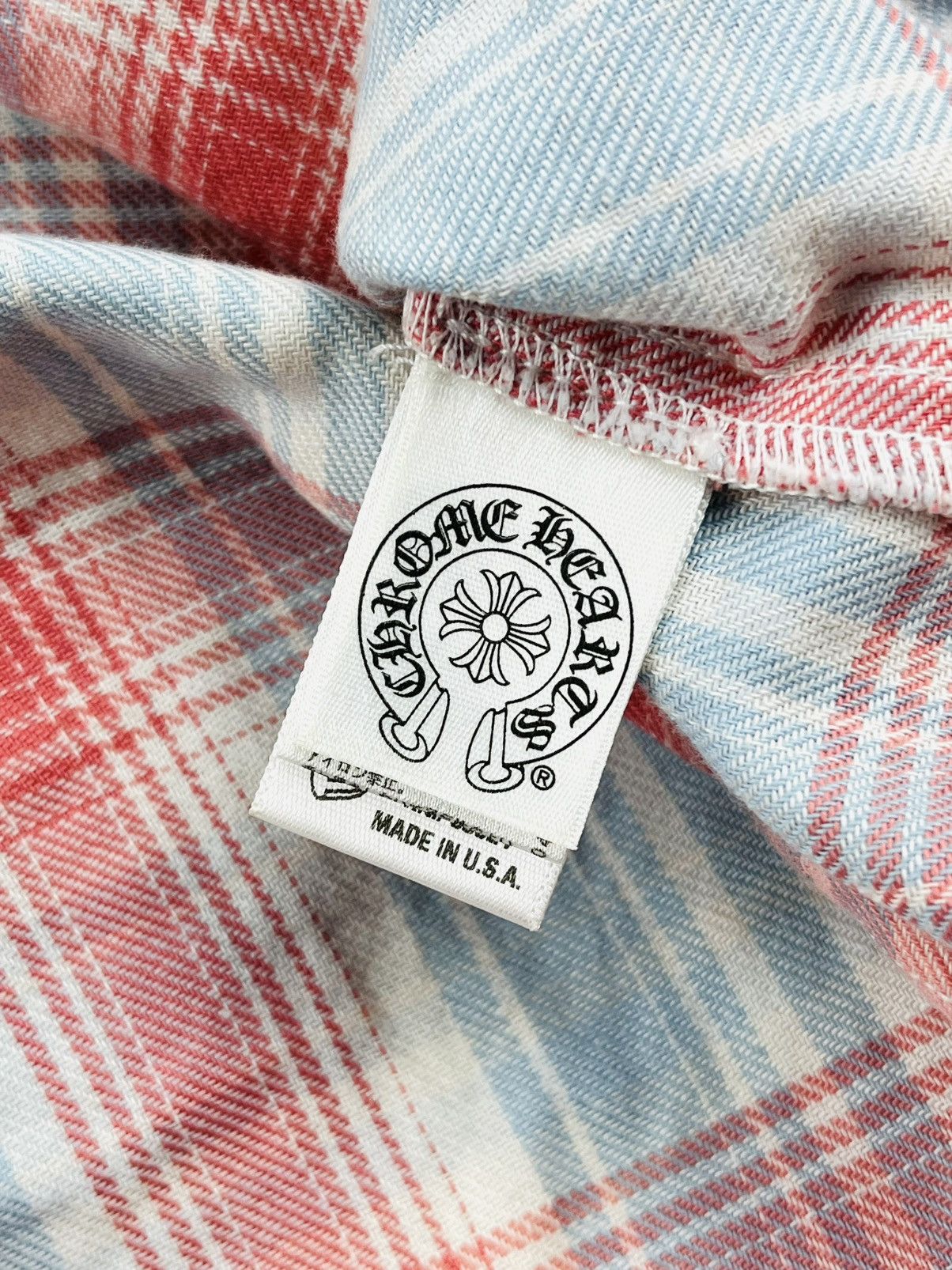 Chrome Hearts Chrome Hearts Leather Fleur De Lis Patch Flannel Shirt Size S / US 4 / IT 40 - 15 Thumbnail