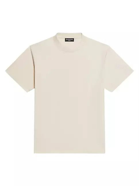 Balenciaga o1w1db11224 Back Hem T- Shirt Small Fit in Beige Size M / US 6-8 / IT 42-44 - 1 Thumbnail