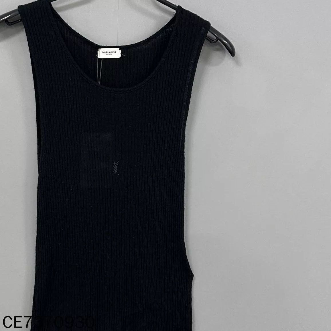 Saint Laurent Paris Saint Laurent Black Logo Embroidered Knit Vest M Size M / US 6-8 / IT 42-44 - 1 Thumbnail