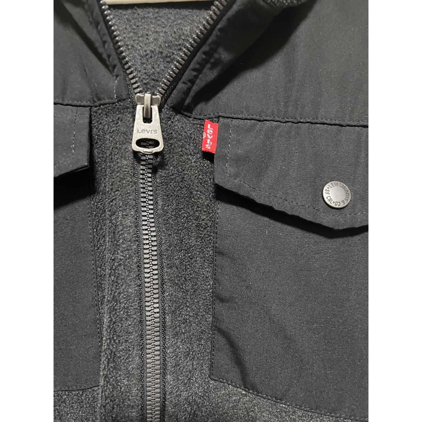 Levi's Levi's Jacket Black Fleece Utility Coat Full Zip Hooded Pockets Mens Medium Size US M / EU 48-50 / 2 - 6 Thumbnail