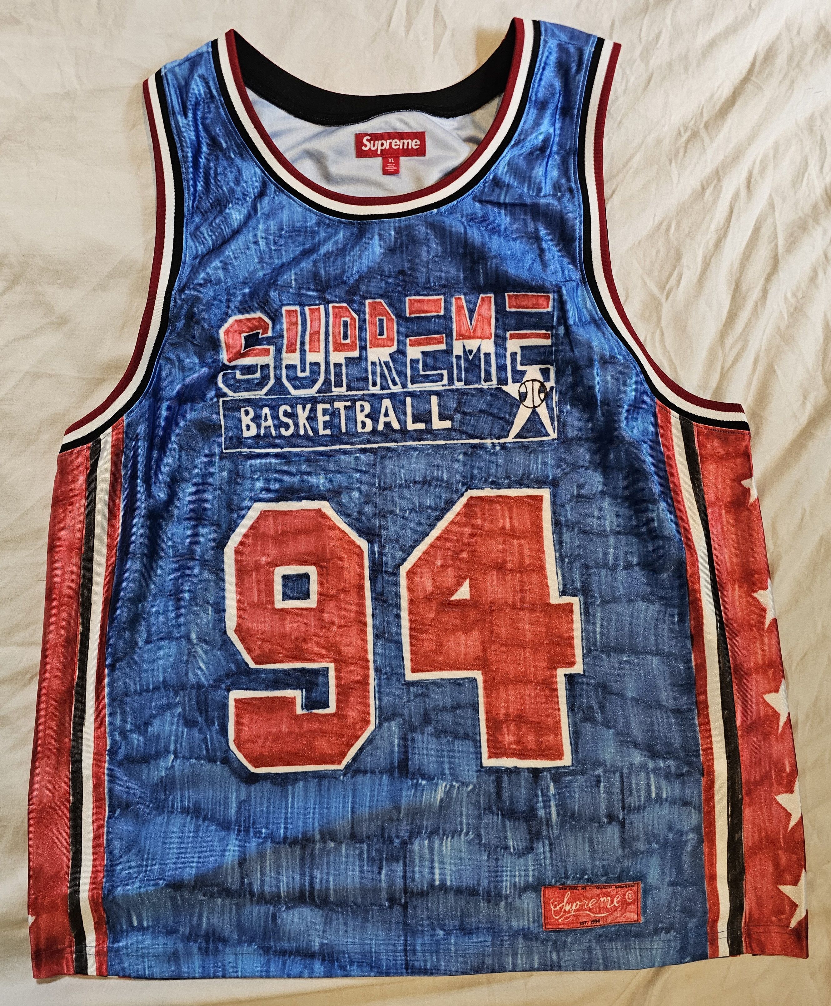 SUPREME MARKER BASKETBALL JERSEY MULTICOLOR SIZE XL