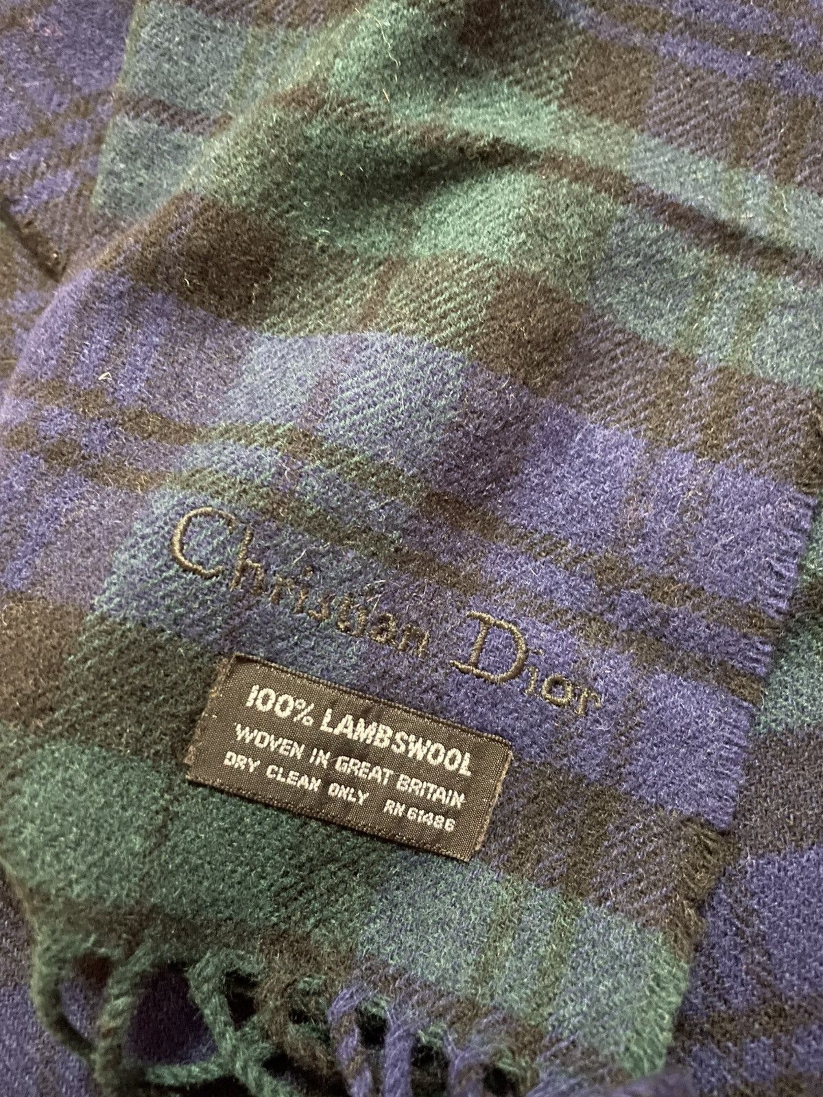 Dior Christian Dior Scarf Lambwool Size ONE SIZE - 2 Thumbnail