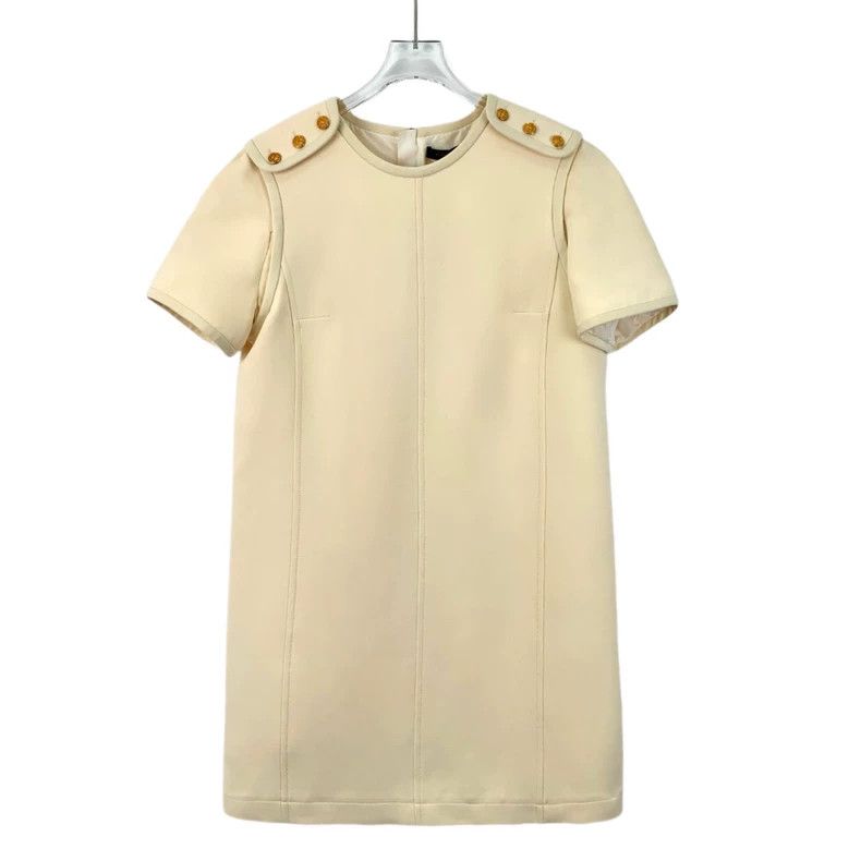 Louis Vuitton Louis Vuitton Beige sheep wool round neck, short sleeves, Size S / US 4 / IT 40 - 1 Thumbnail