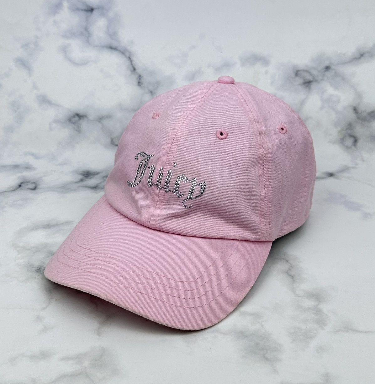 Juicy Couture Jeans Juicy Couture Pink Rhinestone Logo Baseball Cap - Y2K Style Size ONE SIZE - 1 Thumbnail
