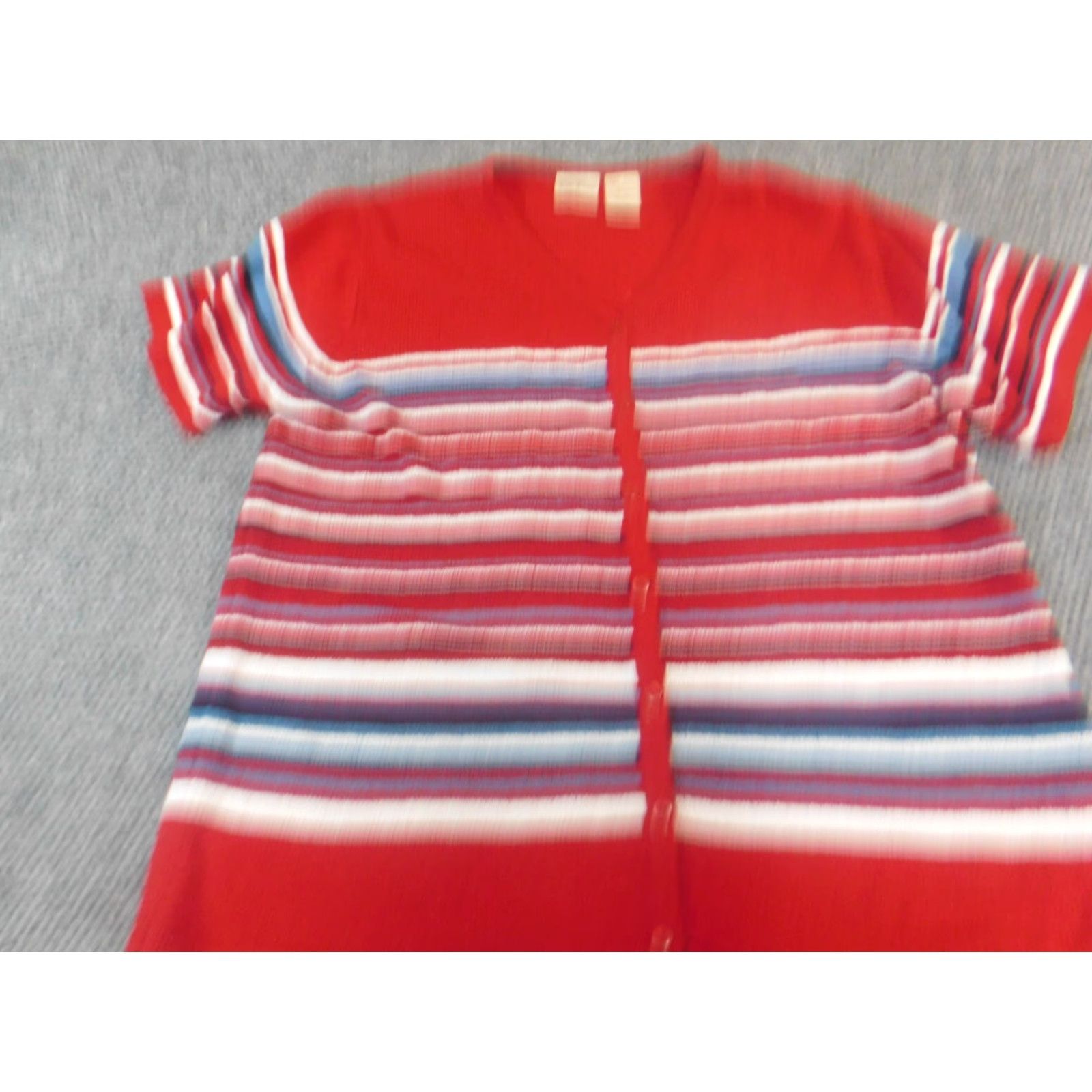 Vintage Bobbie Brooks Womens Cardigan Sweater XL Red Crewneck Pullover Knit Size XL / US 12-14 / IT 48-50 - 3 Thumbnail