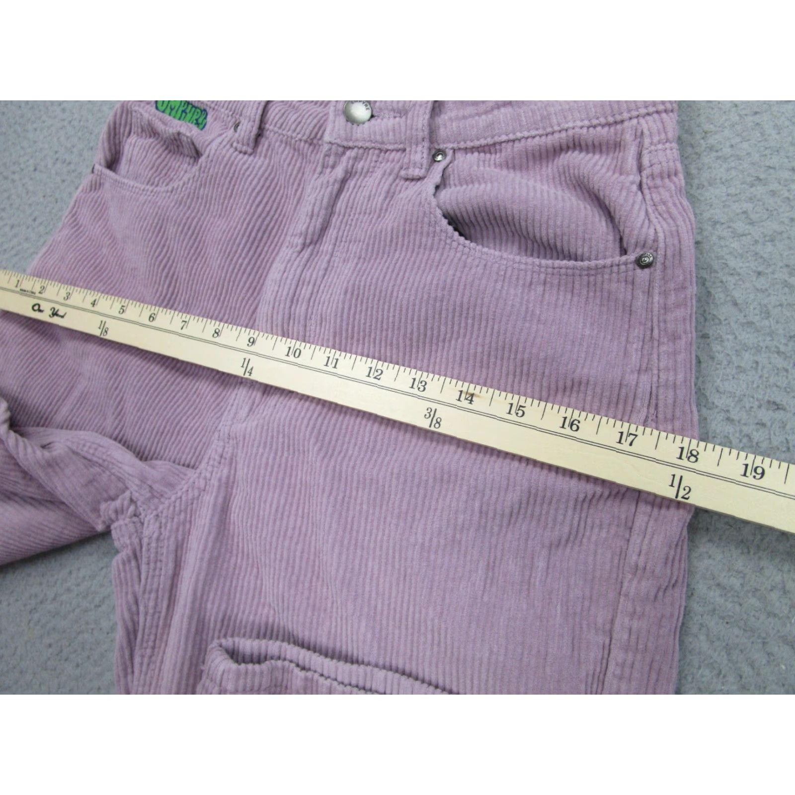 Empyre VINTAGE Empyre Pants Womens 2 Corduroy High Rise Relaxed Straight Purple Y2K 2000s Khakis Pockets Size 26" / US 2 / IT 38 - 5 Thumbnail