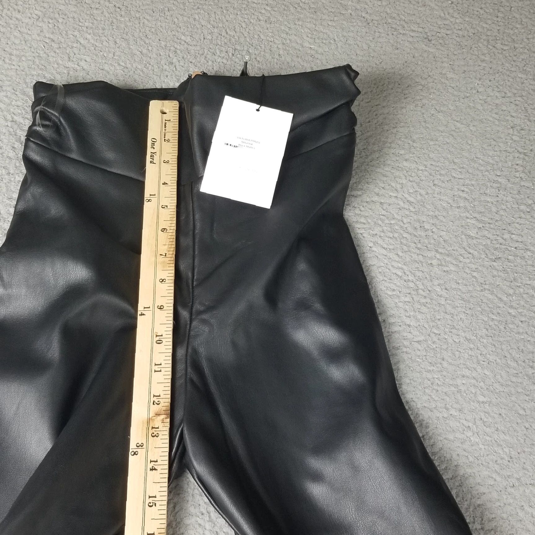 Vintage Nookie Viktoria Pants Black Matte Vinyl HIGH RISE Patent Leather Punk WOMEN Large L" Size 36" / US 14 / IT 50 - 4 Thumbnail