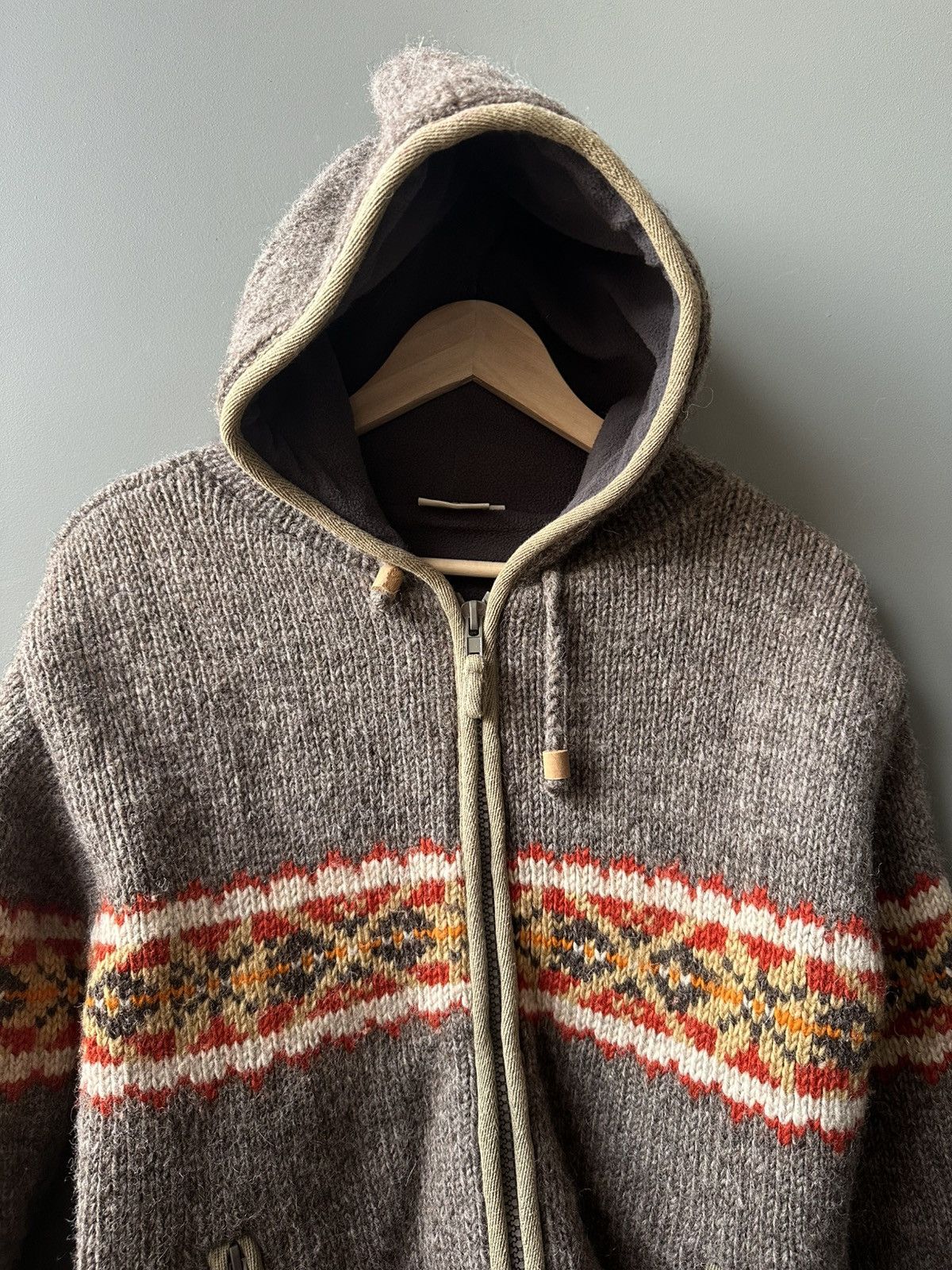Vintage Pachamama Hand Made Wool Zip Hoodie Size M Size M / US 6-8 / IT 42-44 - 2 Thumbnail