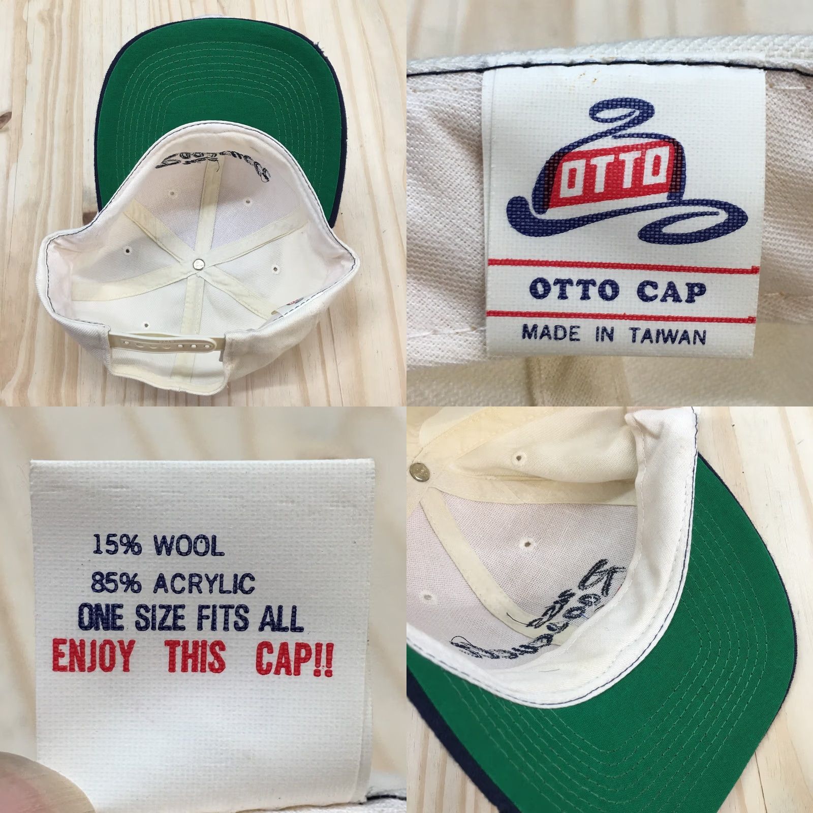 Vintage OTTO USS Roosevelt Flags Snapback Cap Hat Mens One Size White Blue Adjustable Size ONE SIZE - 8 Thumbnail