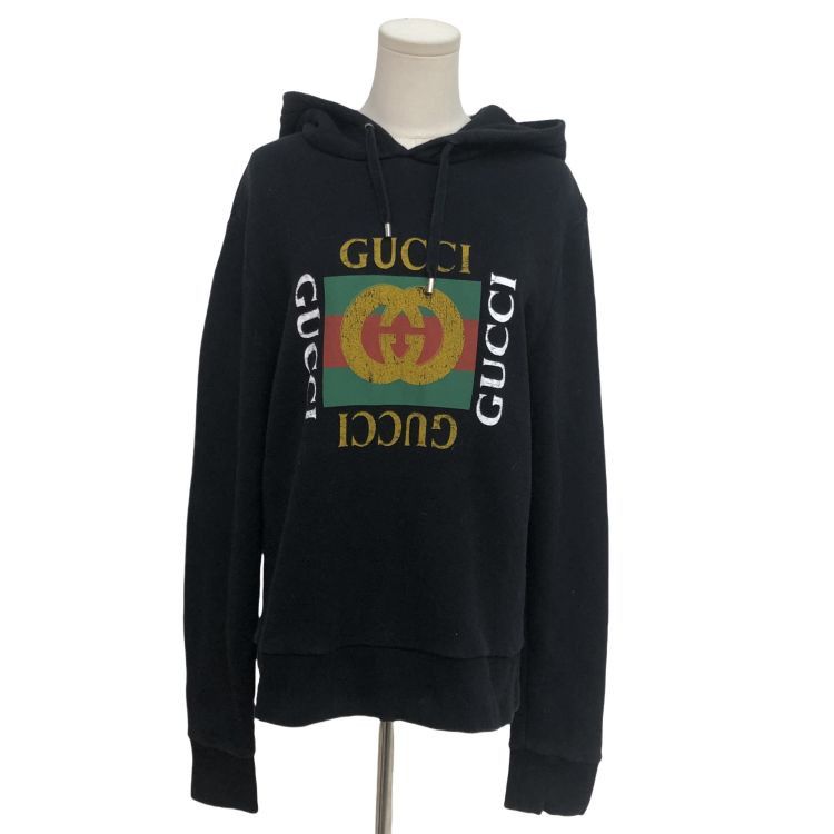 Gucci Gucci Distressed Logo Hoodie Size S Size US S / EU 44-46 / 1 - 1 Thumbnail