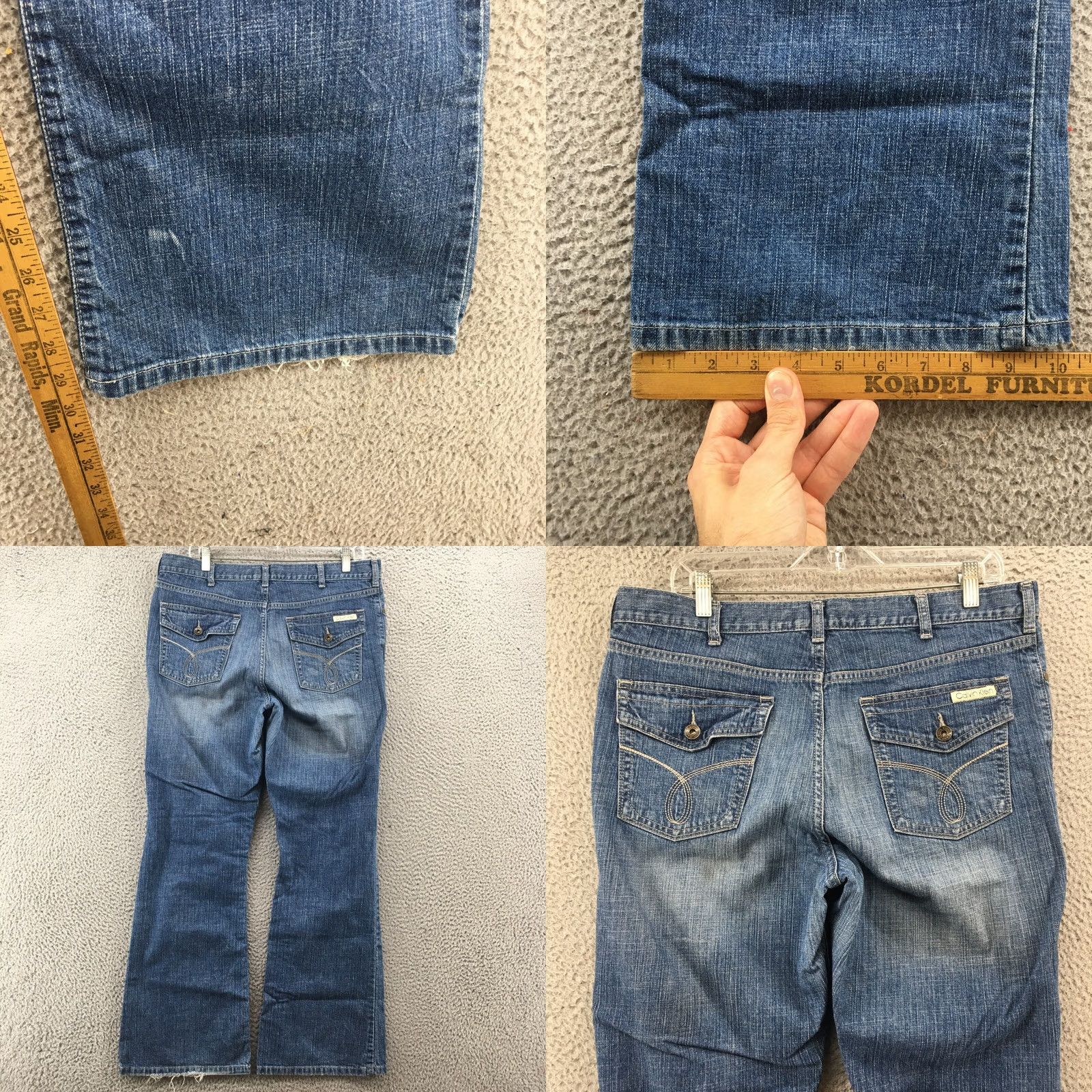 Calvin Klein Calvin Klein Jeans Flared Womens 16 Blue Denim Cotton Blend Zip Size 38" / US 16 / IT 52 - 8 Thumbnail